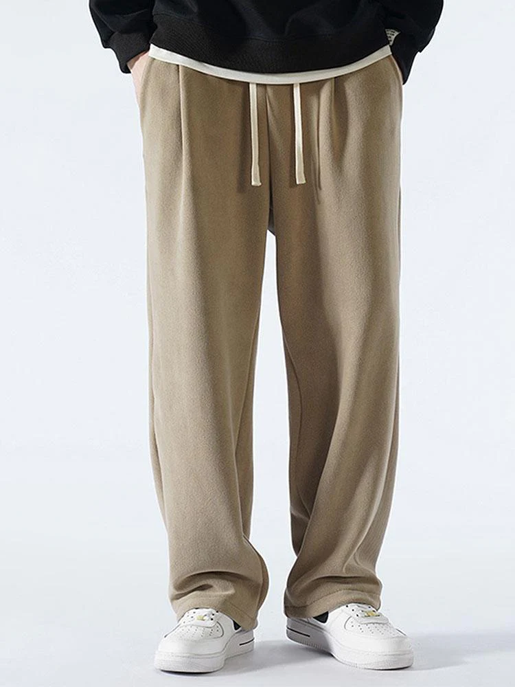 3 Teile Polarfleece Lockere Passform Gerade Bein Hose - Image 3