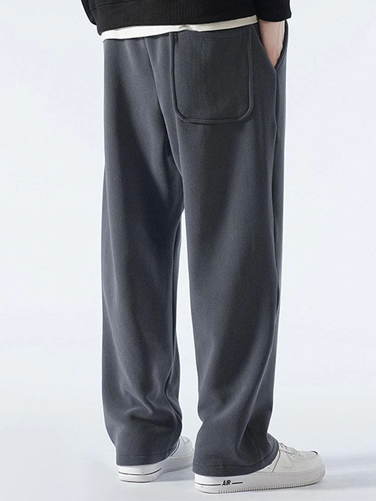 3 Teile Polarfleece Lockere Passform Gerade Bein Hose - Image 6