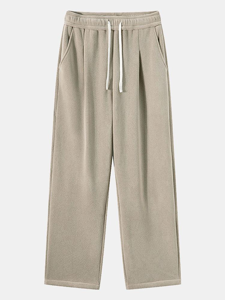 3 Teile Polarfleece Lockere Passform Gerade Bein Hose - Image 8
