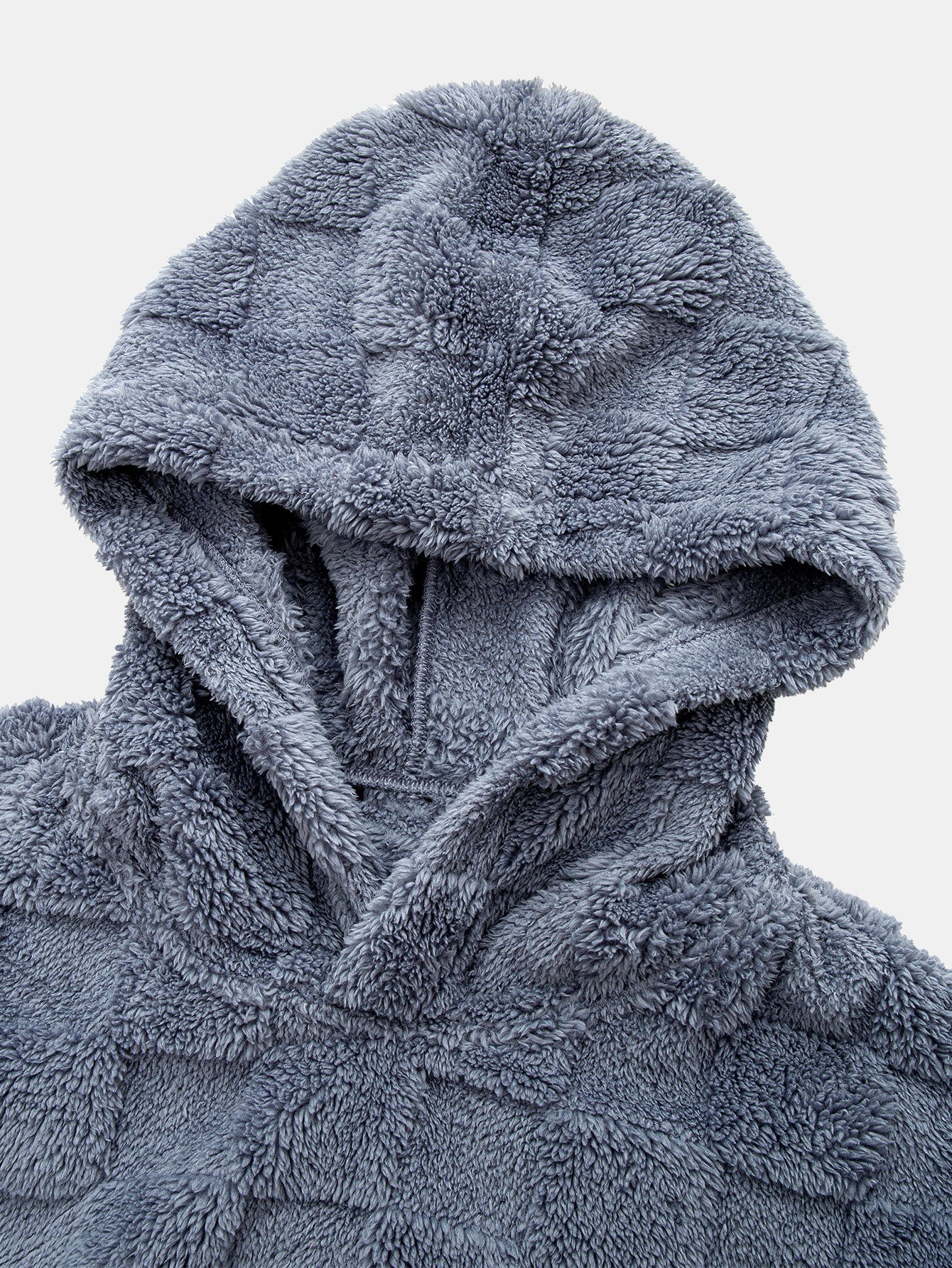 3 Pieces Relax Fit Checkerboard Teddy Hoodie - Image 8