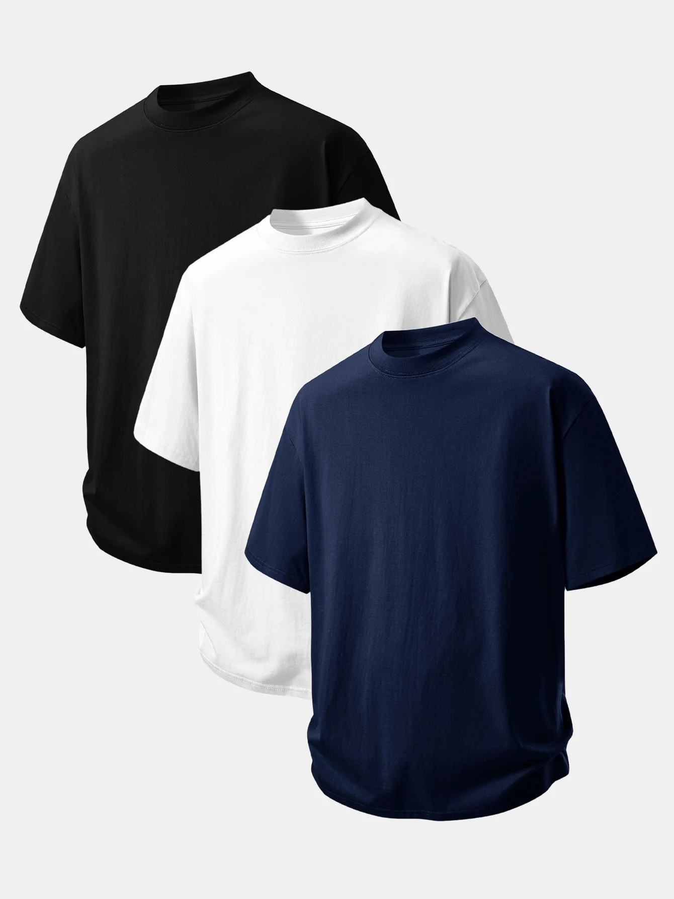 3 Pieces Relax Fit Cotton T-Shirt - Image 2