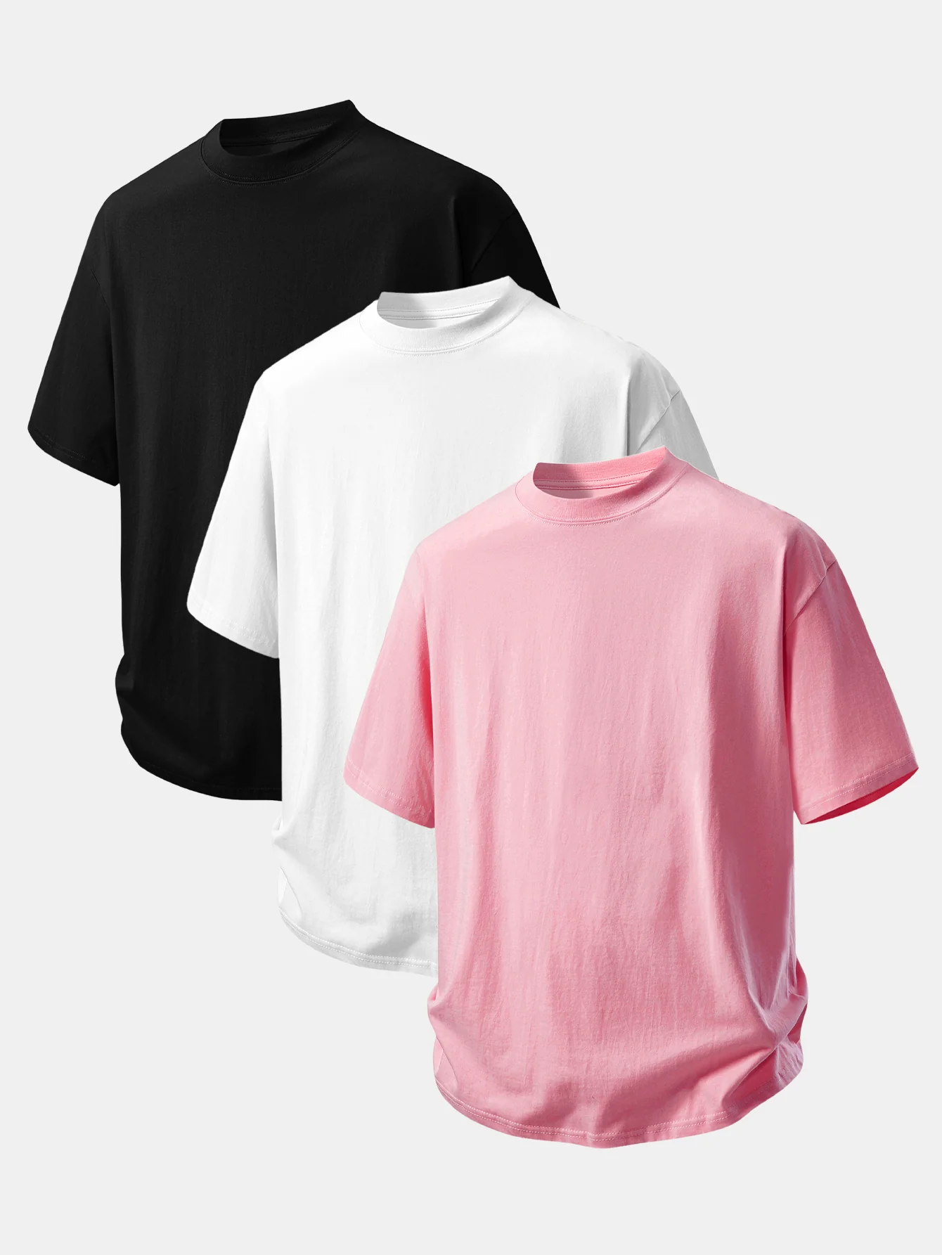 3 Pieces Relax Fit Cotton T-Shirt - Image 3