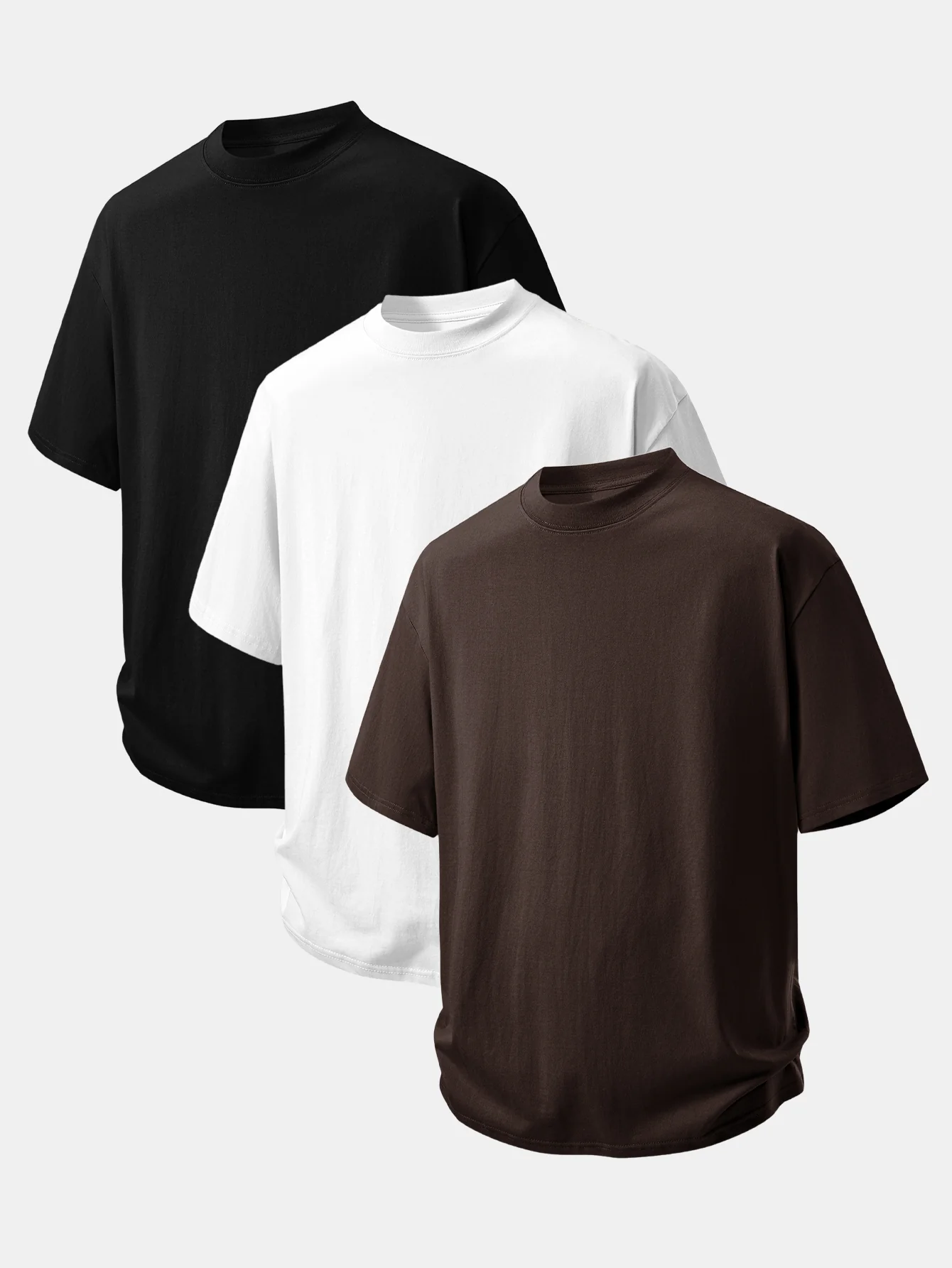 3 Pieces Relax Fit Cotton T-Shirt - Image 5