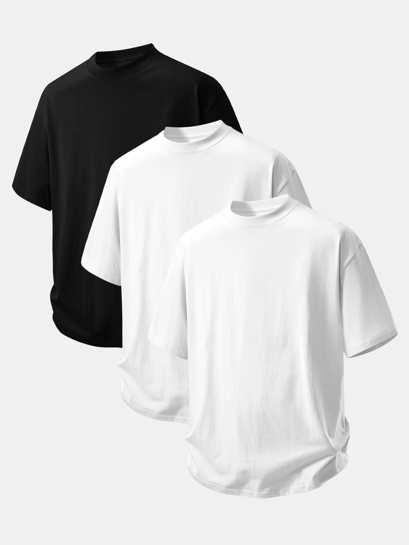 3 Pieces Relax Fit Cotton T-Shirt - Image 7