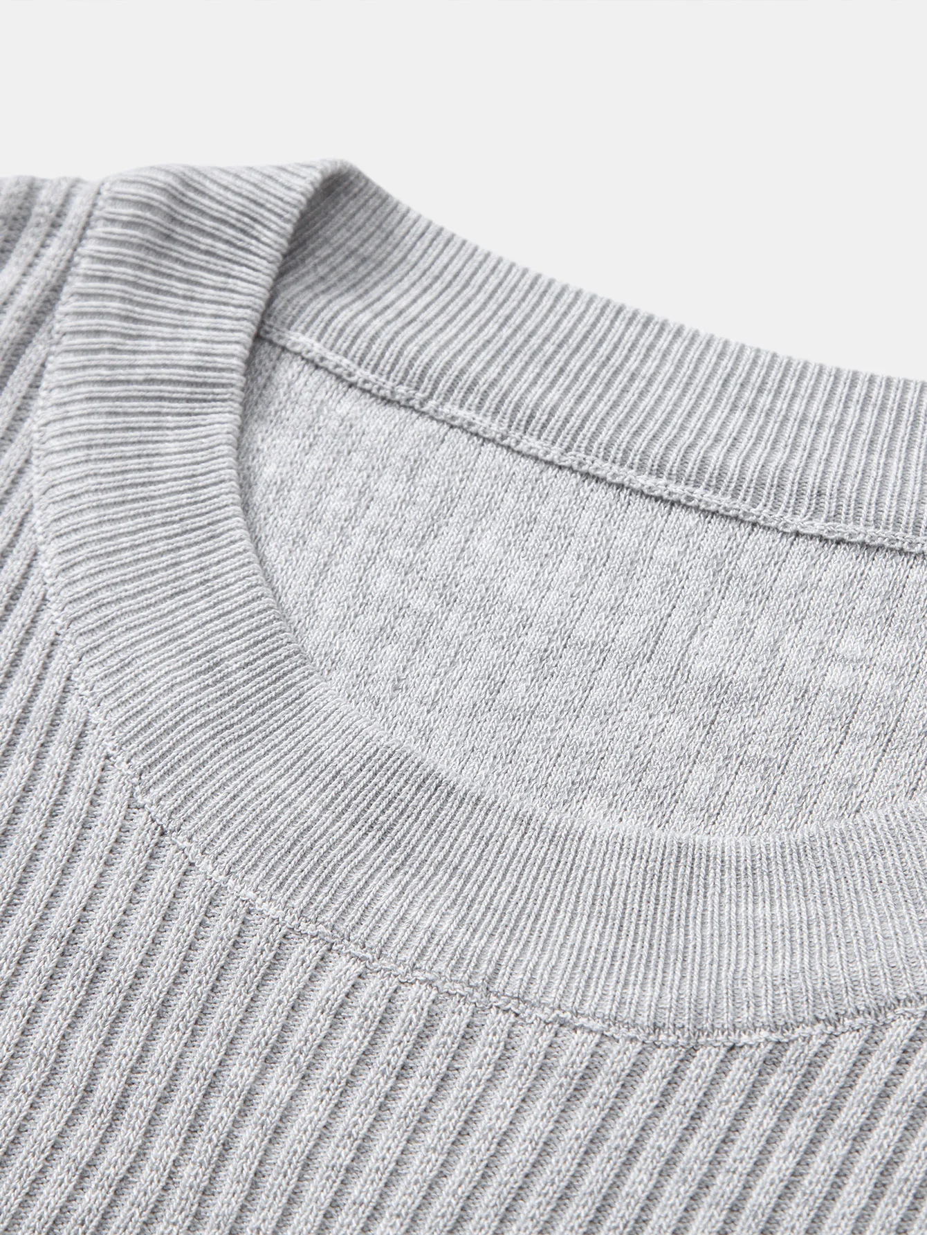 3 Pieces Ribbed Crew Neck Knit T-Shirt - Image 18