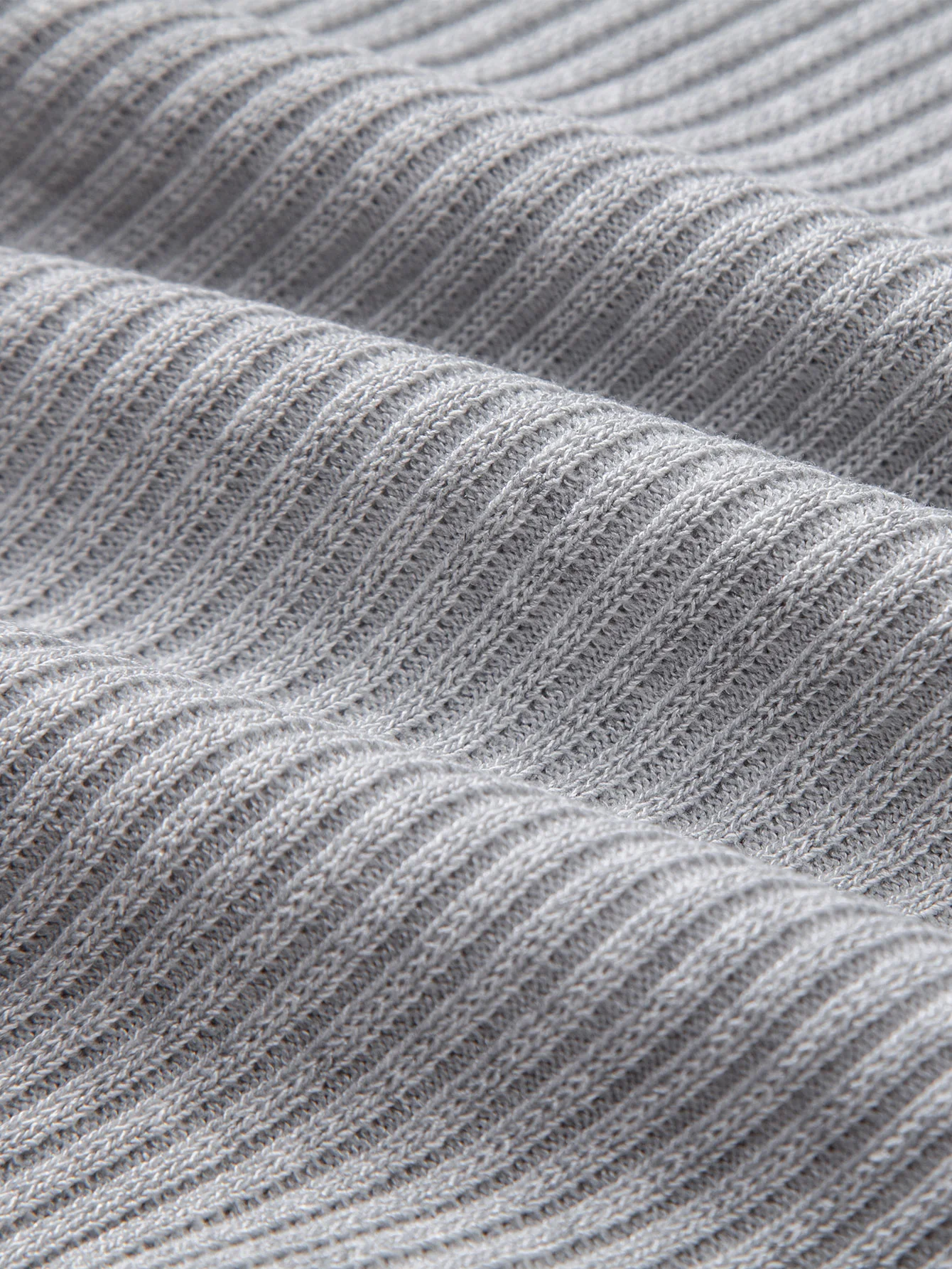 Ribbed Mock Neck Knit T-Shirt - Image 12