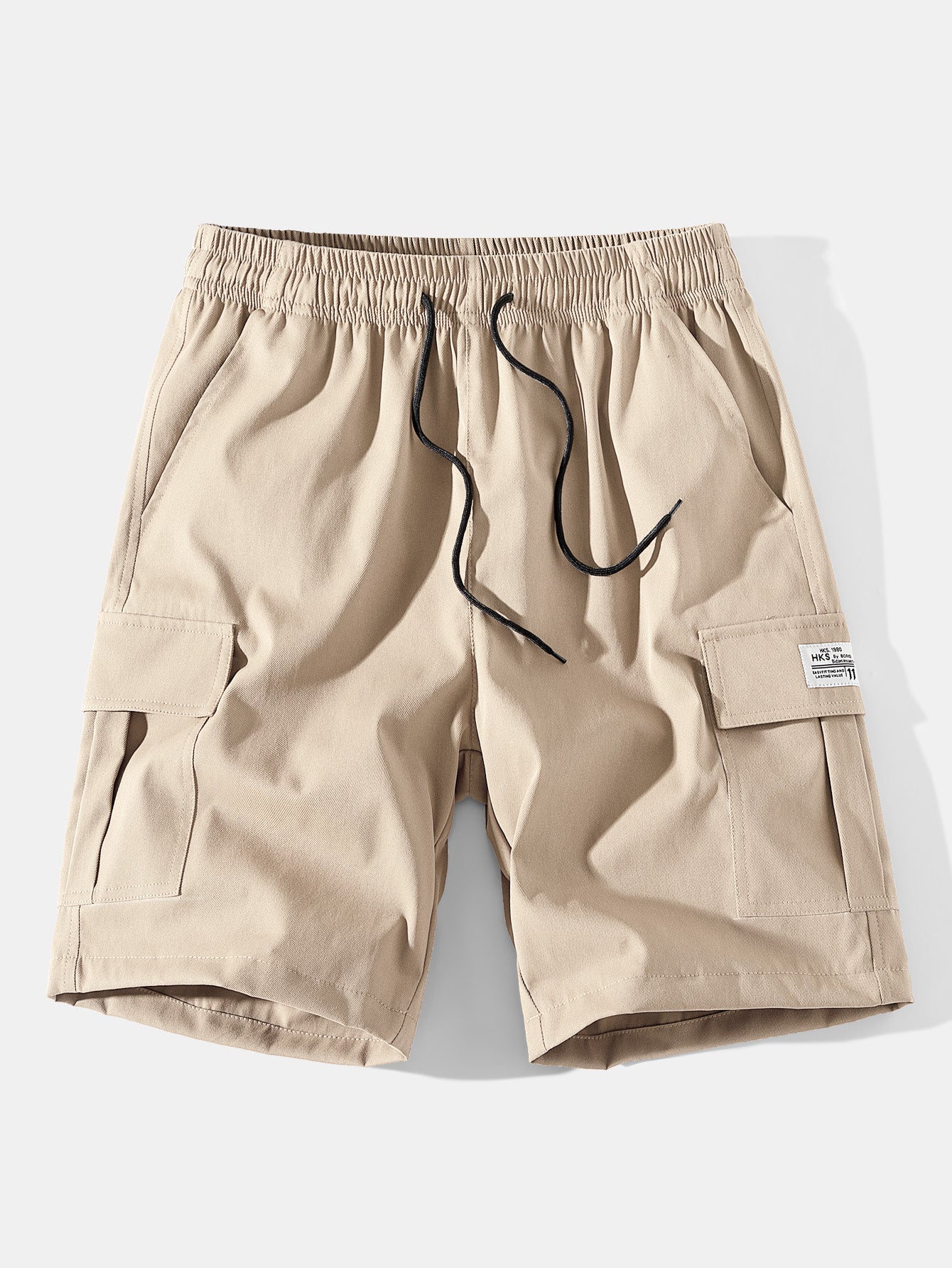 3 Stücke einfarbige Cargo-Shorts mit Kordelzug - Image 3