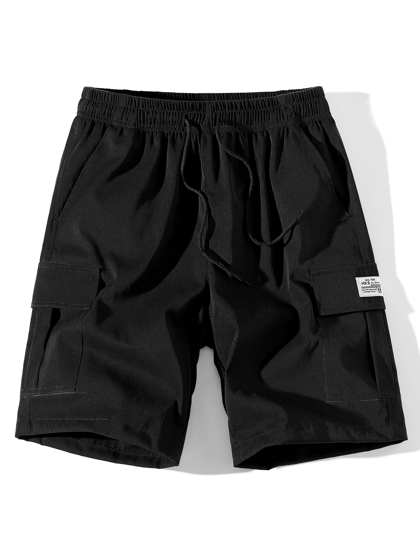 3 Stücke einfarbige Cargo-Shorts mit Kordelzug - Image 5