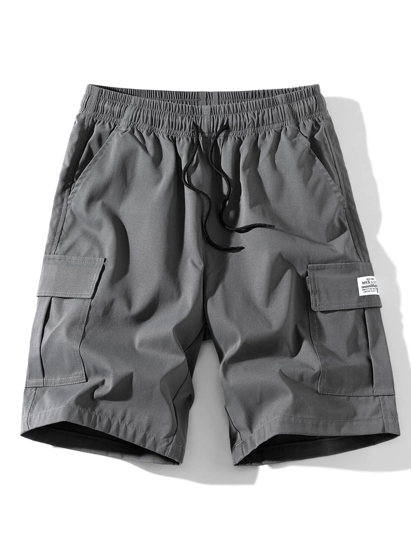 3 Stücke einfarbige Cargo-Shorts mit Kordelzug - Image 7