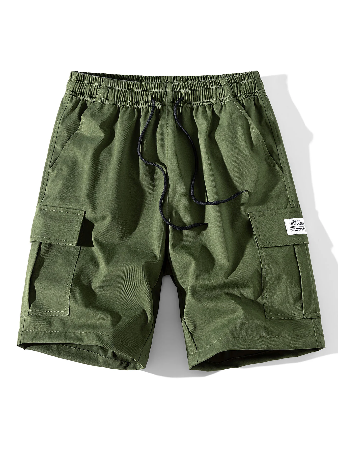 3 Stücke einfarbige Cargo-Shorts mit Kordelzug - Image 9