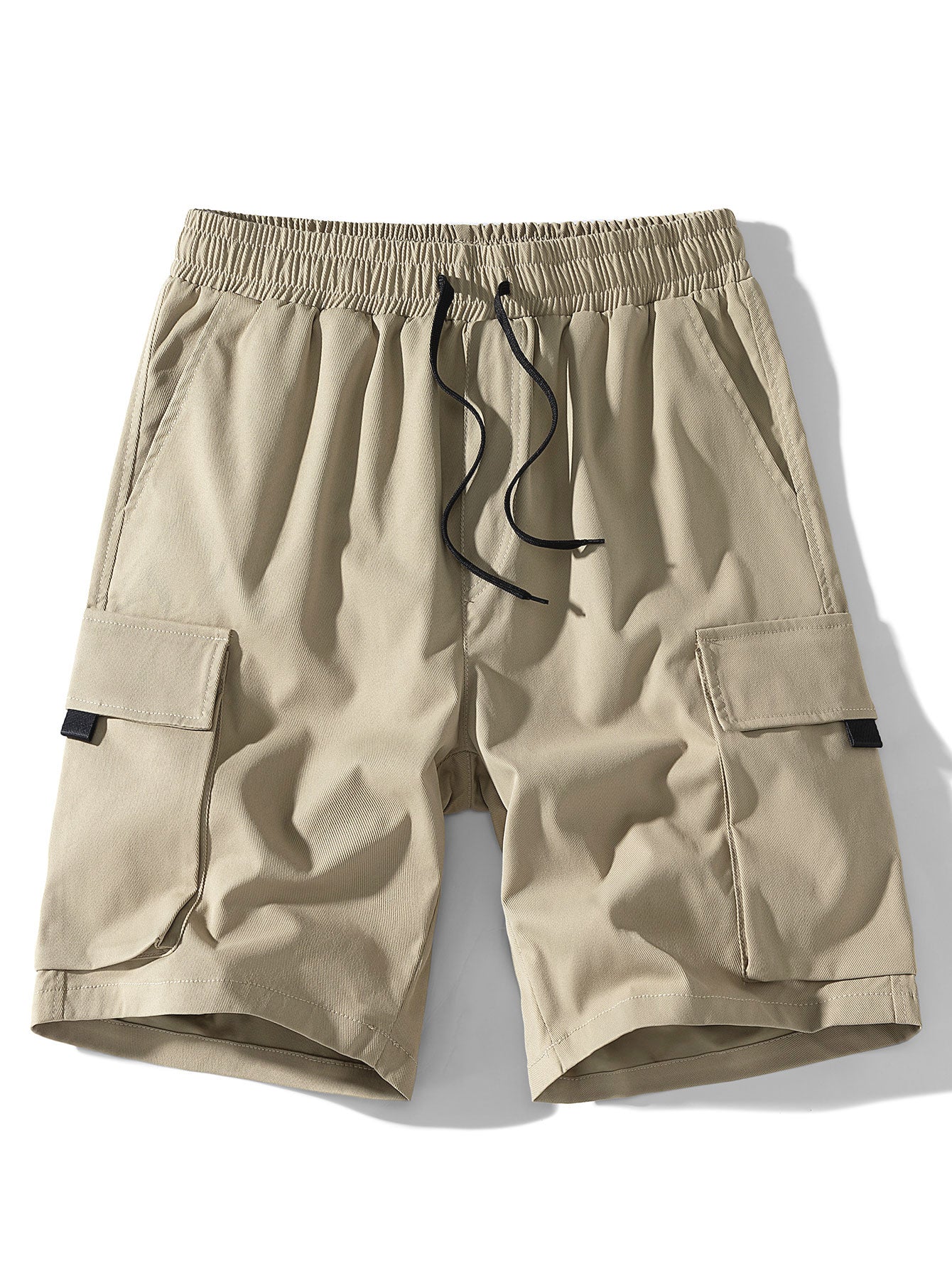 3 Stücke einfarbige Cargo Shorts mit Kordelzug - Image 3
