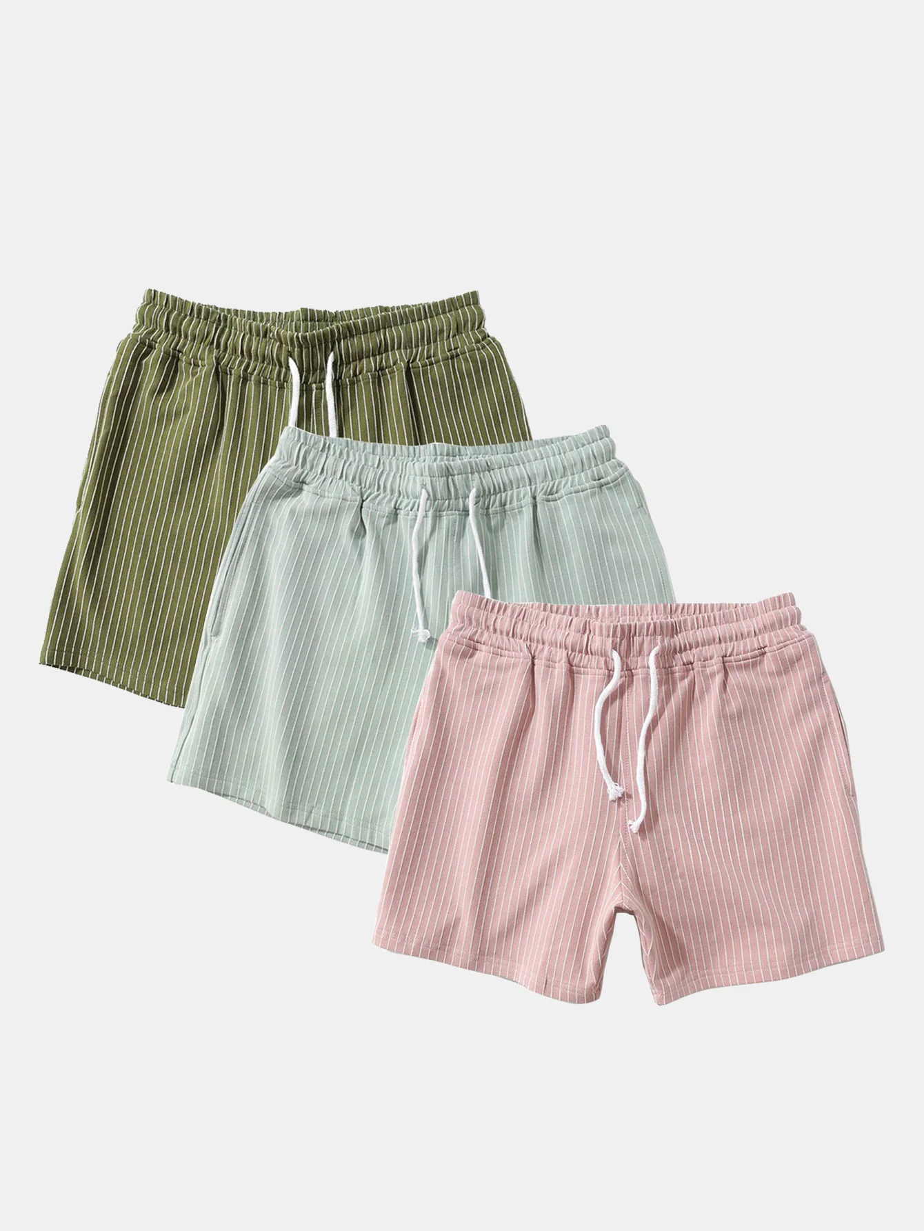 3-teiliges gestreiftes Jersey 3" Shorts - Image 4