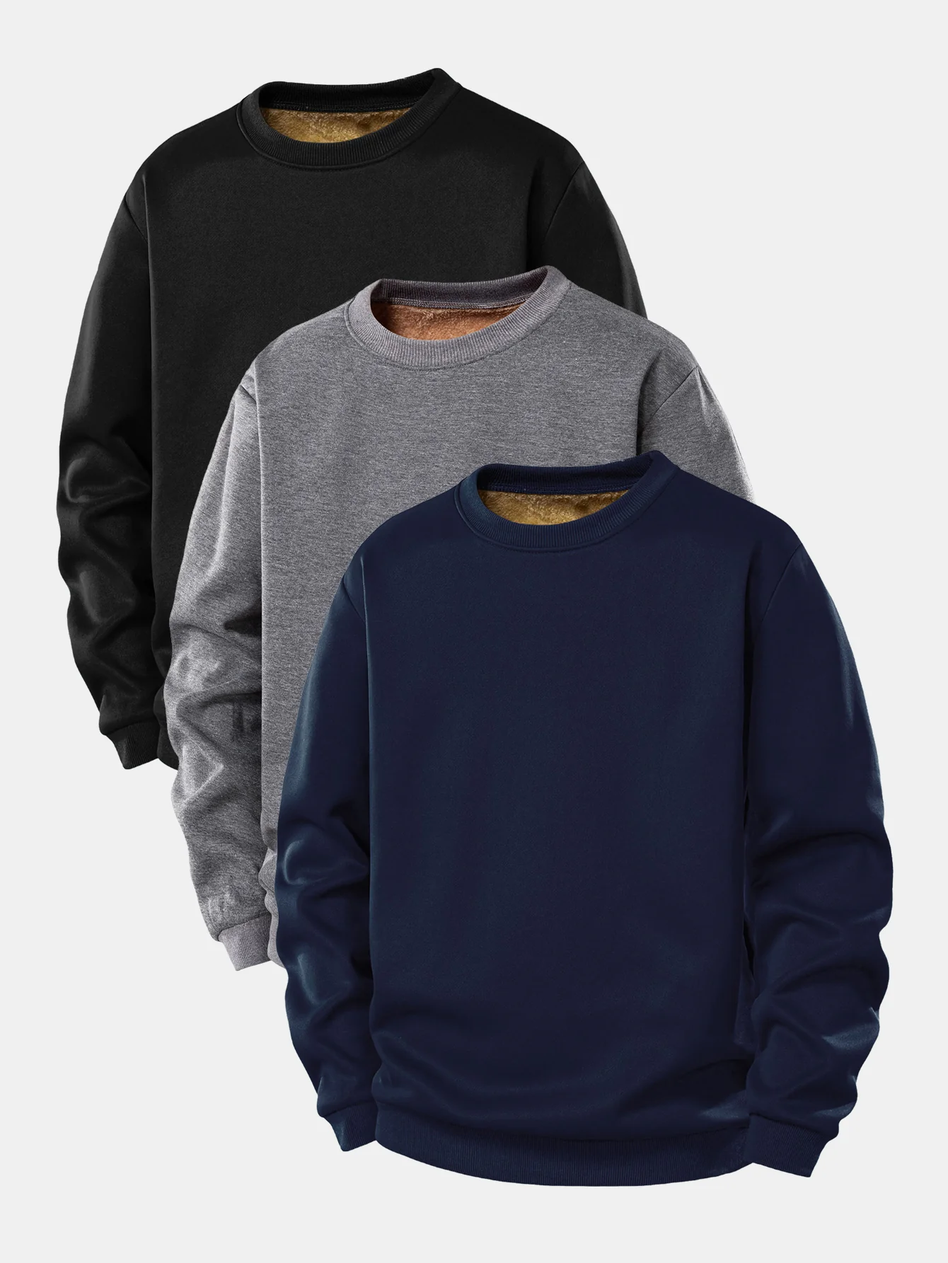 3 Stück Teddy-Fleece-gefüttertes Sweatshirt - Image 2