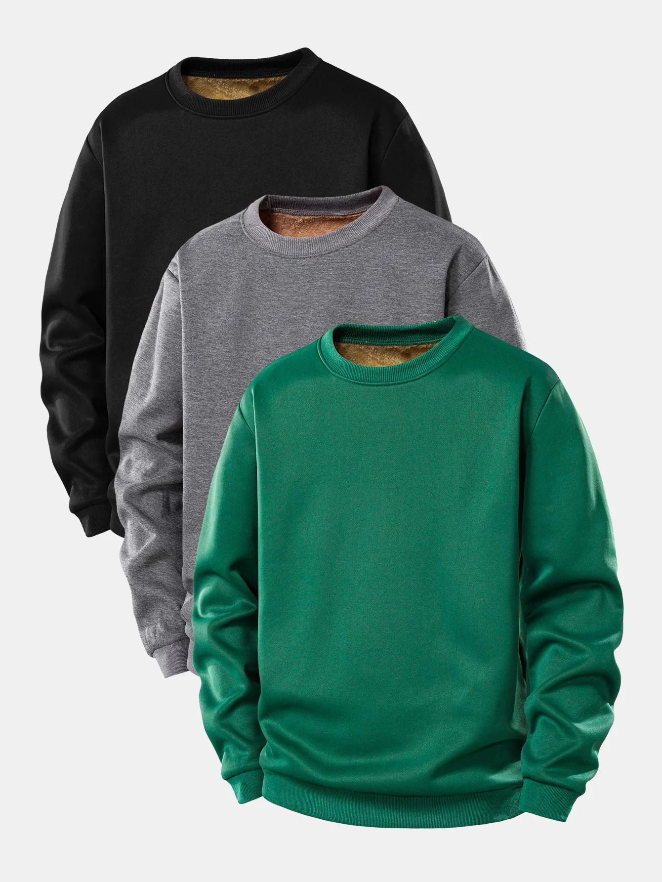 3 Stück Teddy-Fleece-gefüttertes Sweatshirt - Image 5