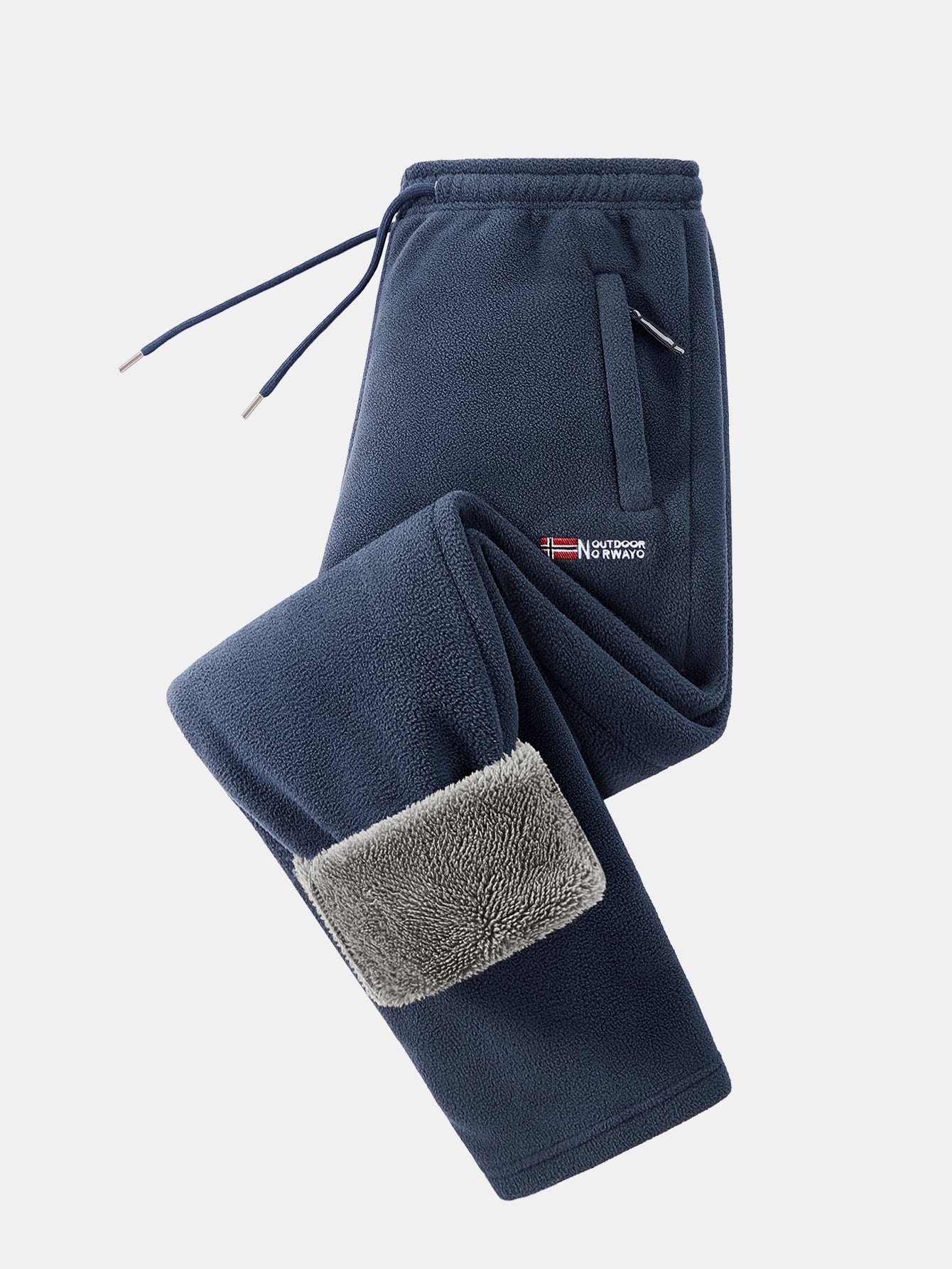 3 Pieces Teddy Lined Straight Leg Polar Fleece Pants - Image 4