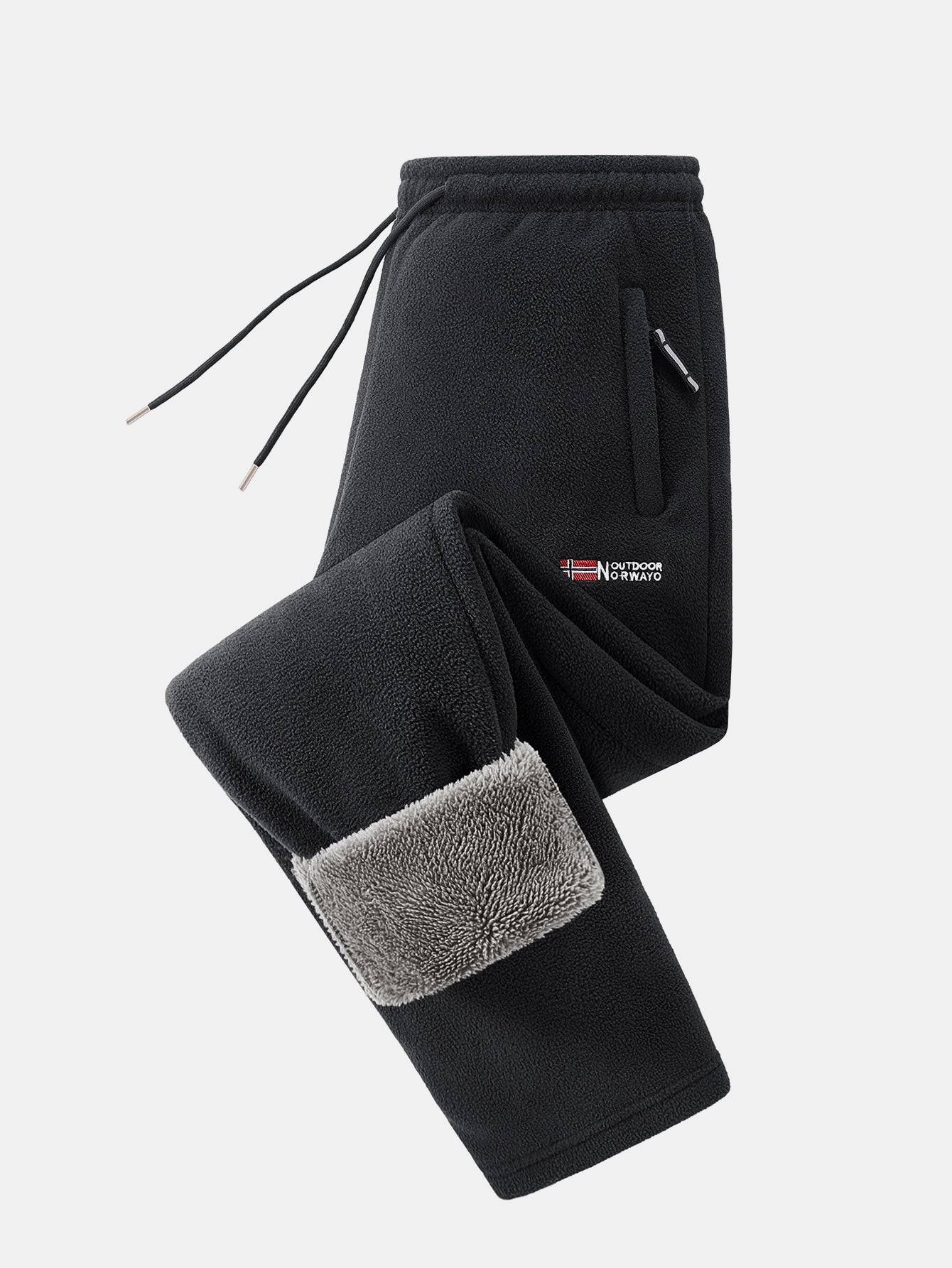 3 Pieces Teddy Lined Straight Leg Polar Fleece Pants - Image 5