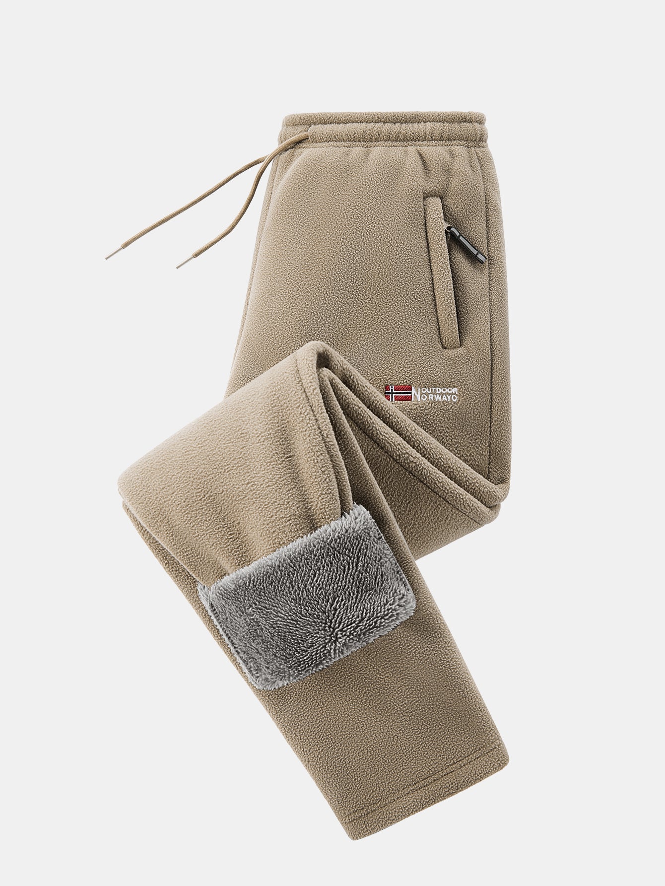 3 Pieces Teddy Lined Straight Leg Polar Fleece Pants - Image 6