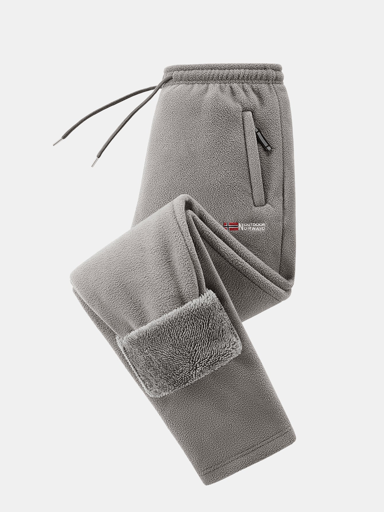 3 Pieces Teddy Lined Straight Leg Polar Fleece Pants - Image 7