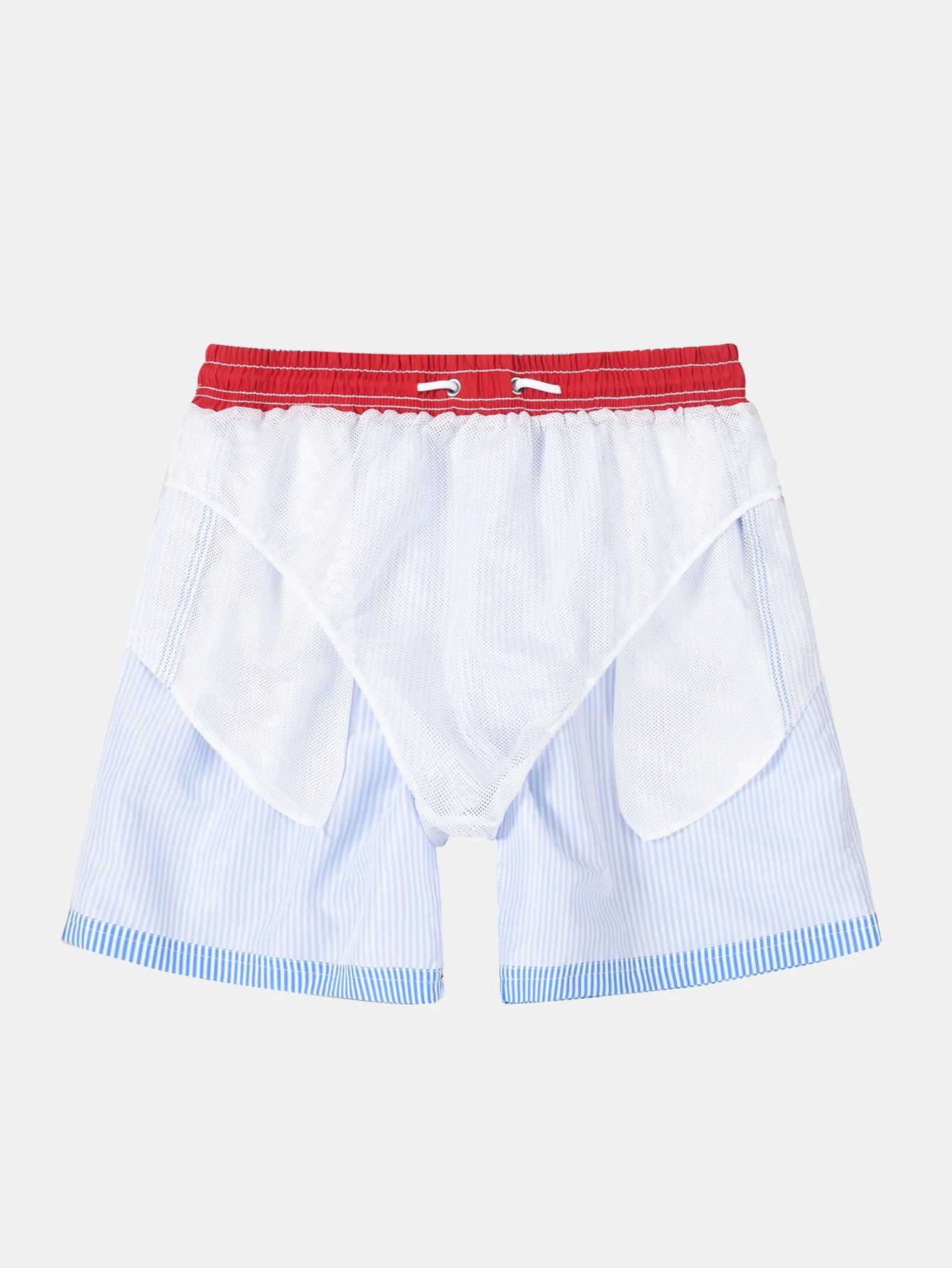 3 Stück Vertikal Gestreifte Badeshorts mit Kordelzug - Image 4