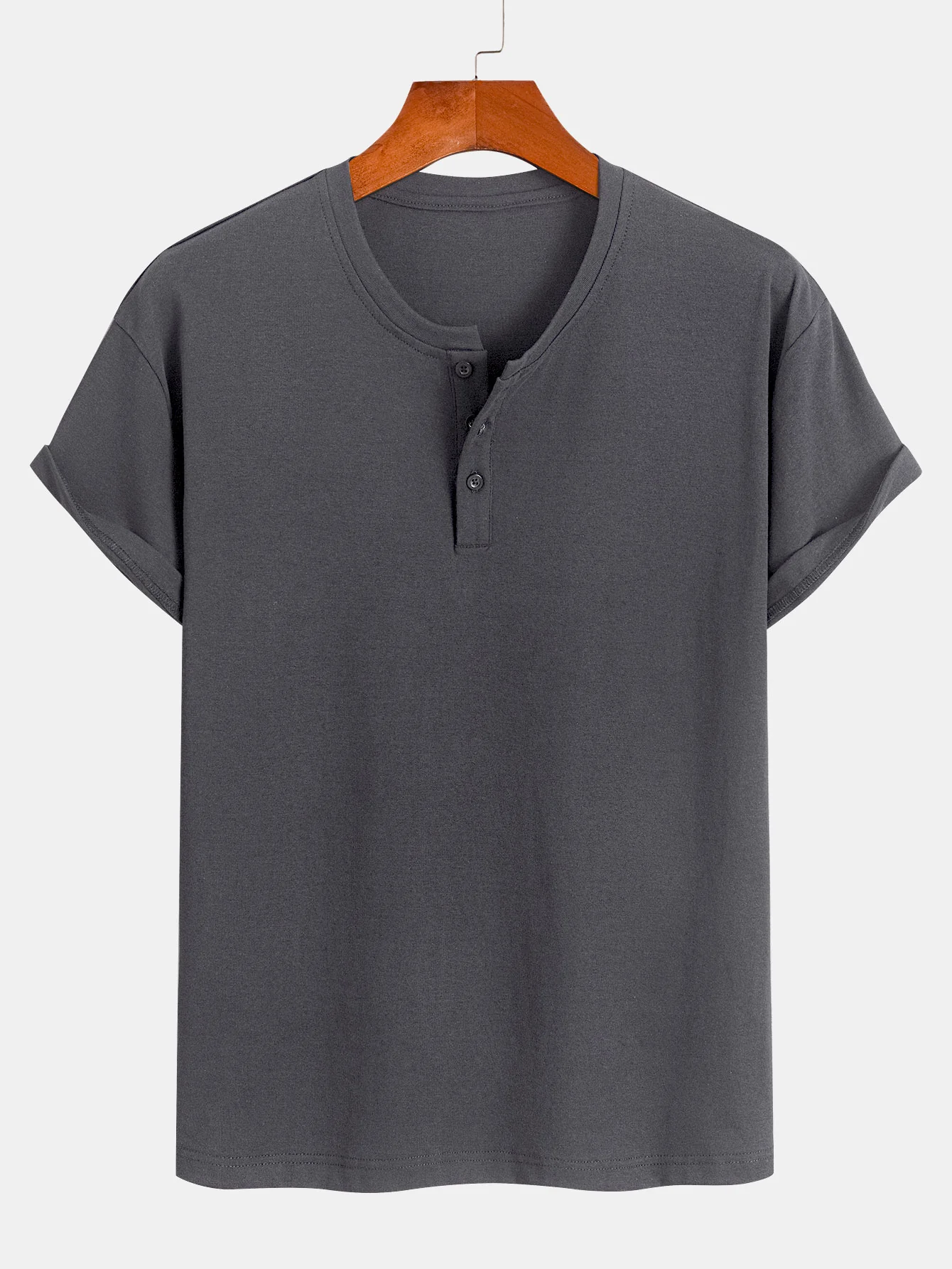 Baumwoll-Henley-T-Shirt - Image 5