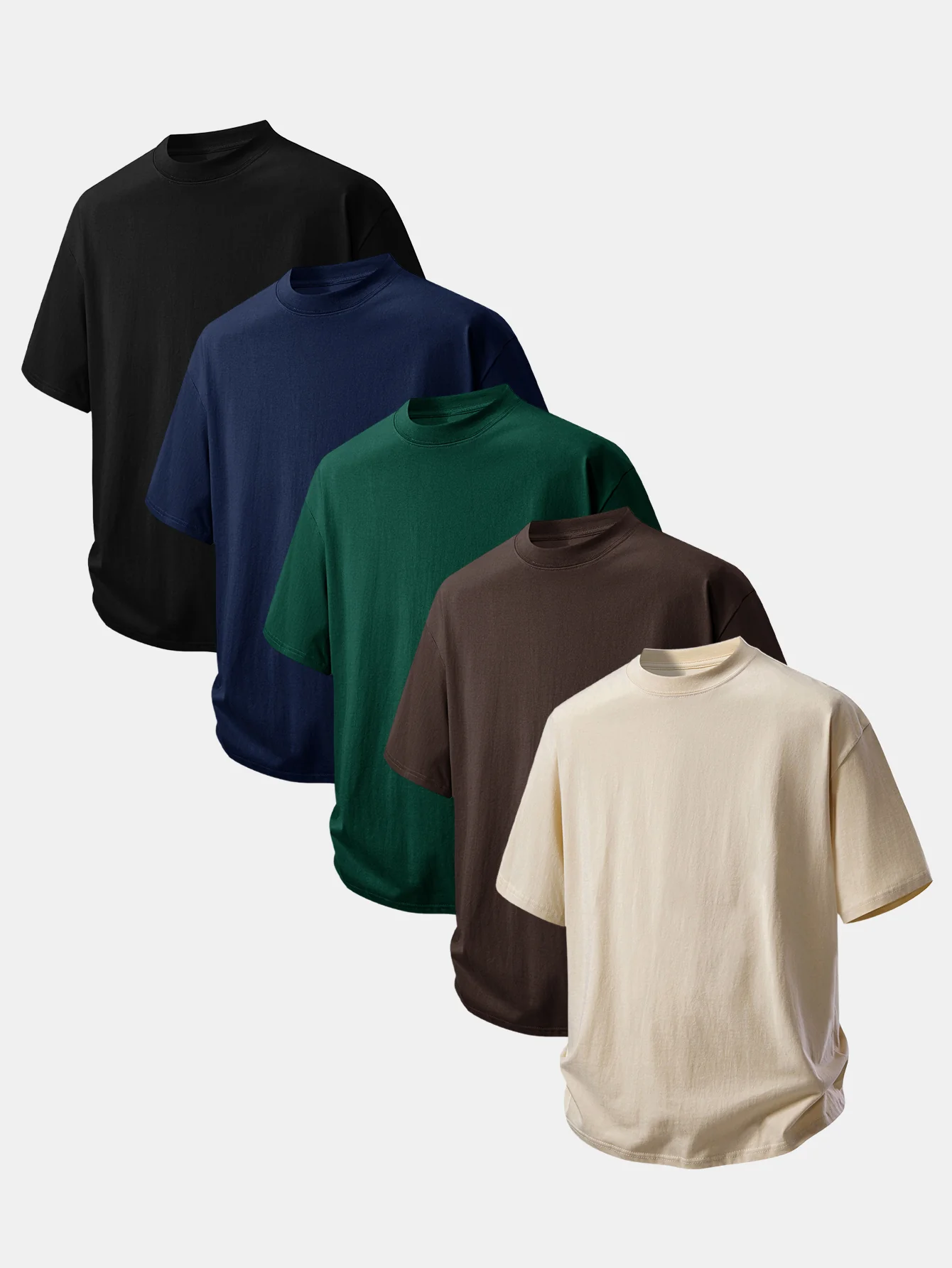 5 Pieces Relax Fit Cotton T-Shirt