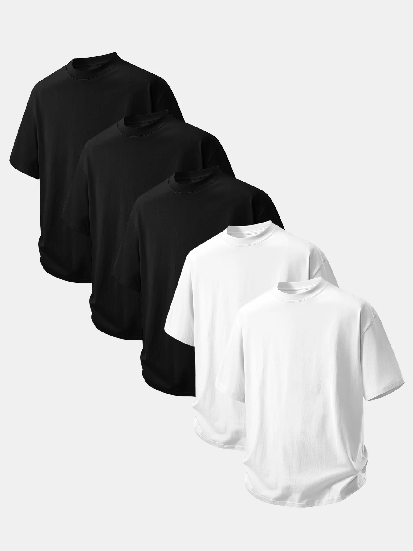 5 Pieces Relax Fit Cotton T-Shirt - Image 3