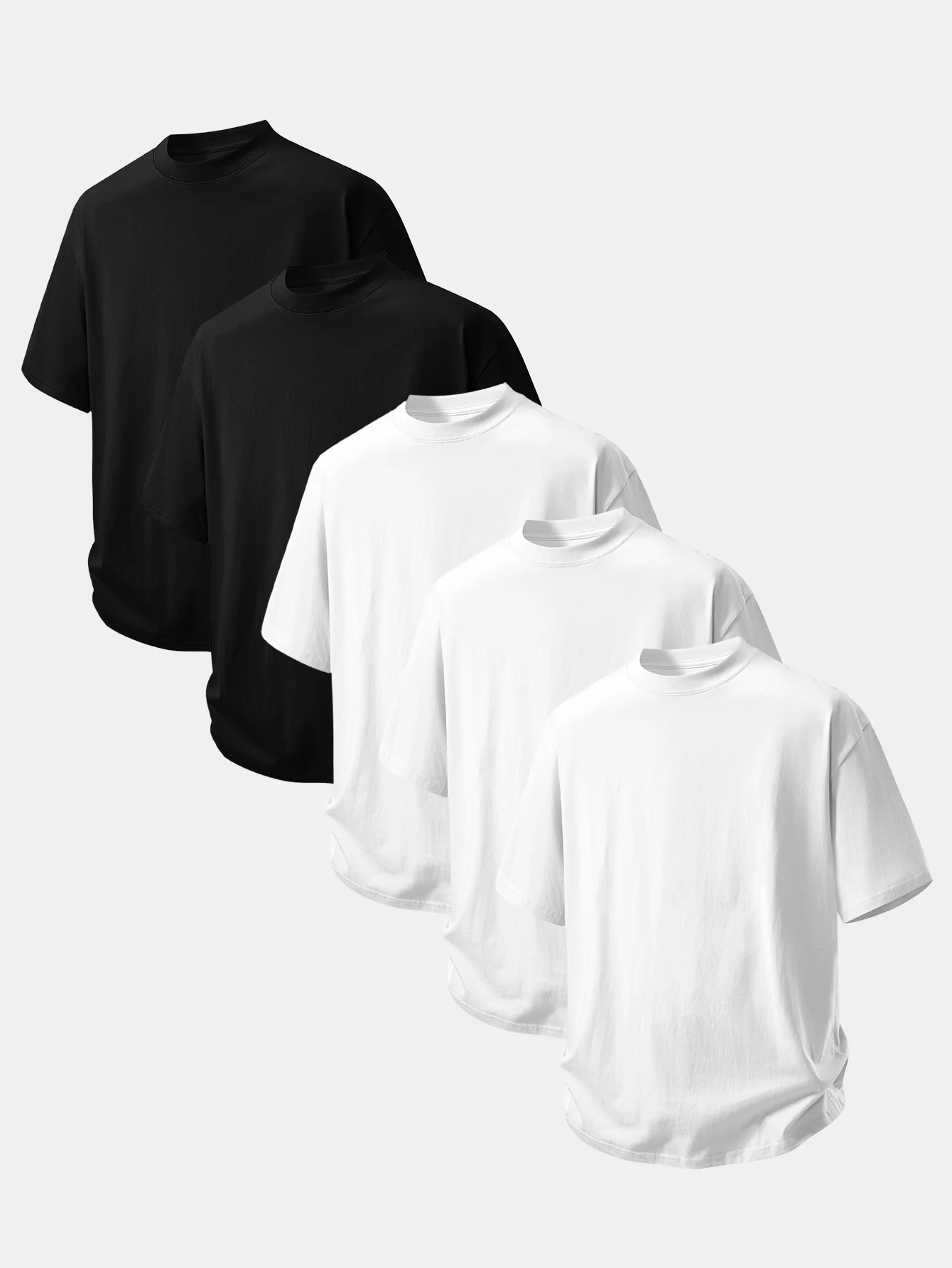 5 Pieces Relax Fit Cotton T-Shirt - Image 4