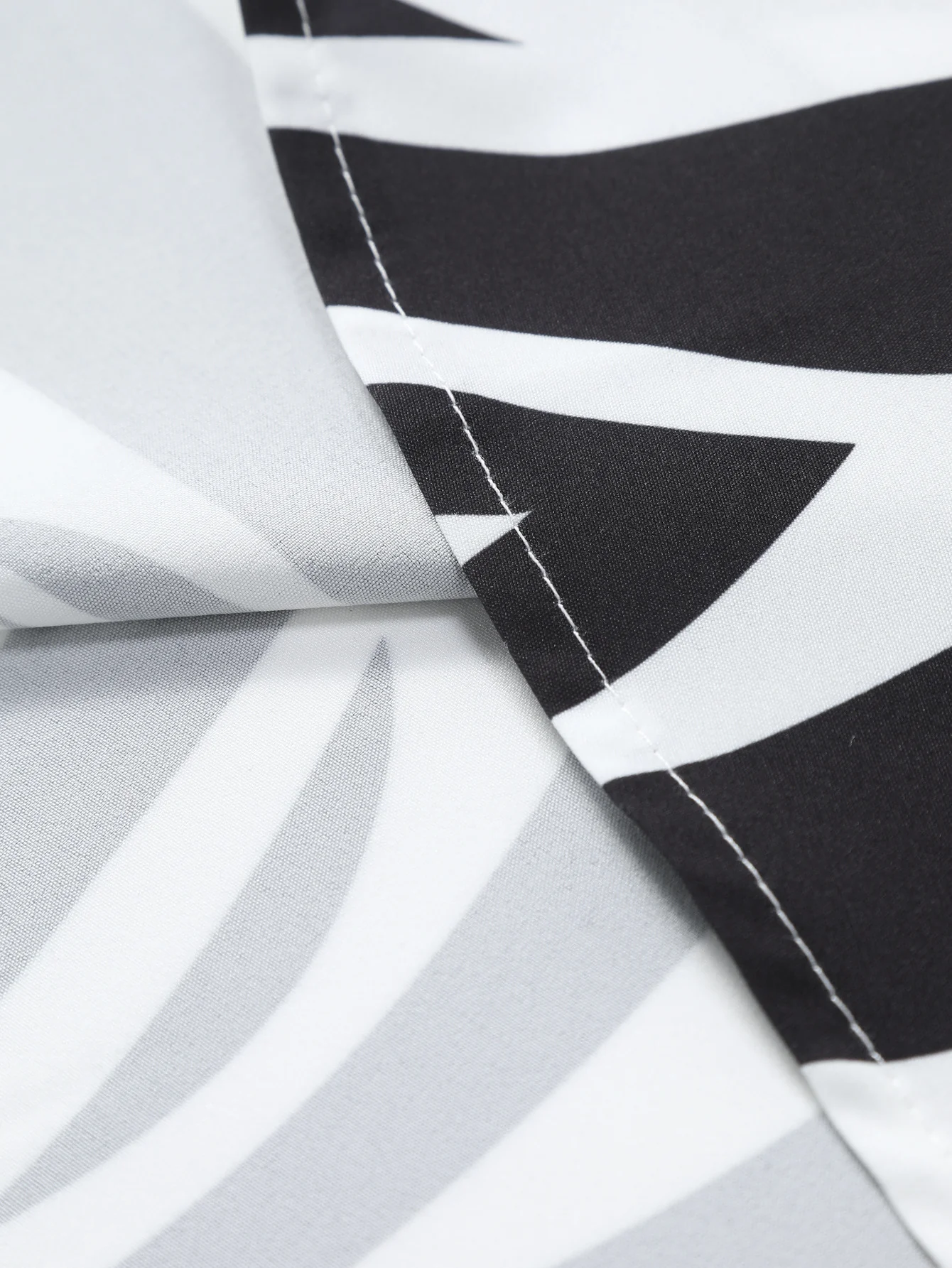Abstract Print Button Up Shirt & Swim Shorts - Image 11