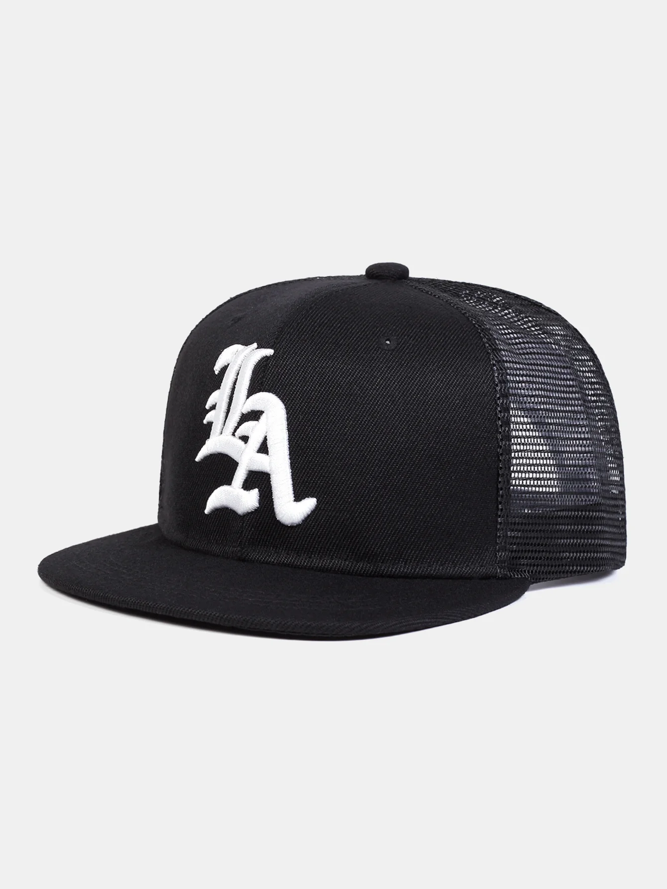 Adjustable Truck Driver Hat With LA Letter Embroidery
