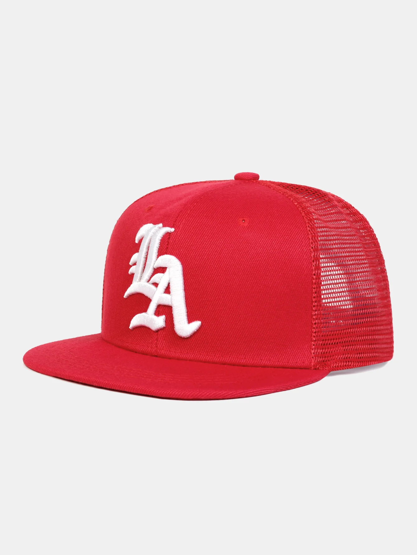 Adjustable Truck Driver Hat With LA Letter Embroidery - Image 2