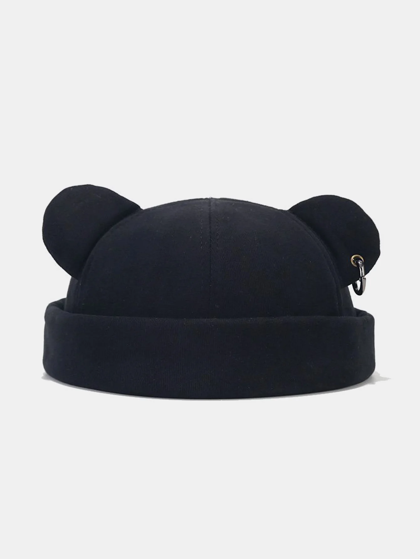 Adjustable Unisex Beanie Hat With Bear Ear Design - Image 2