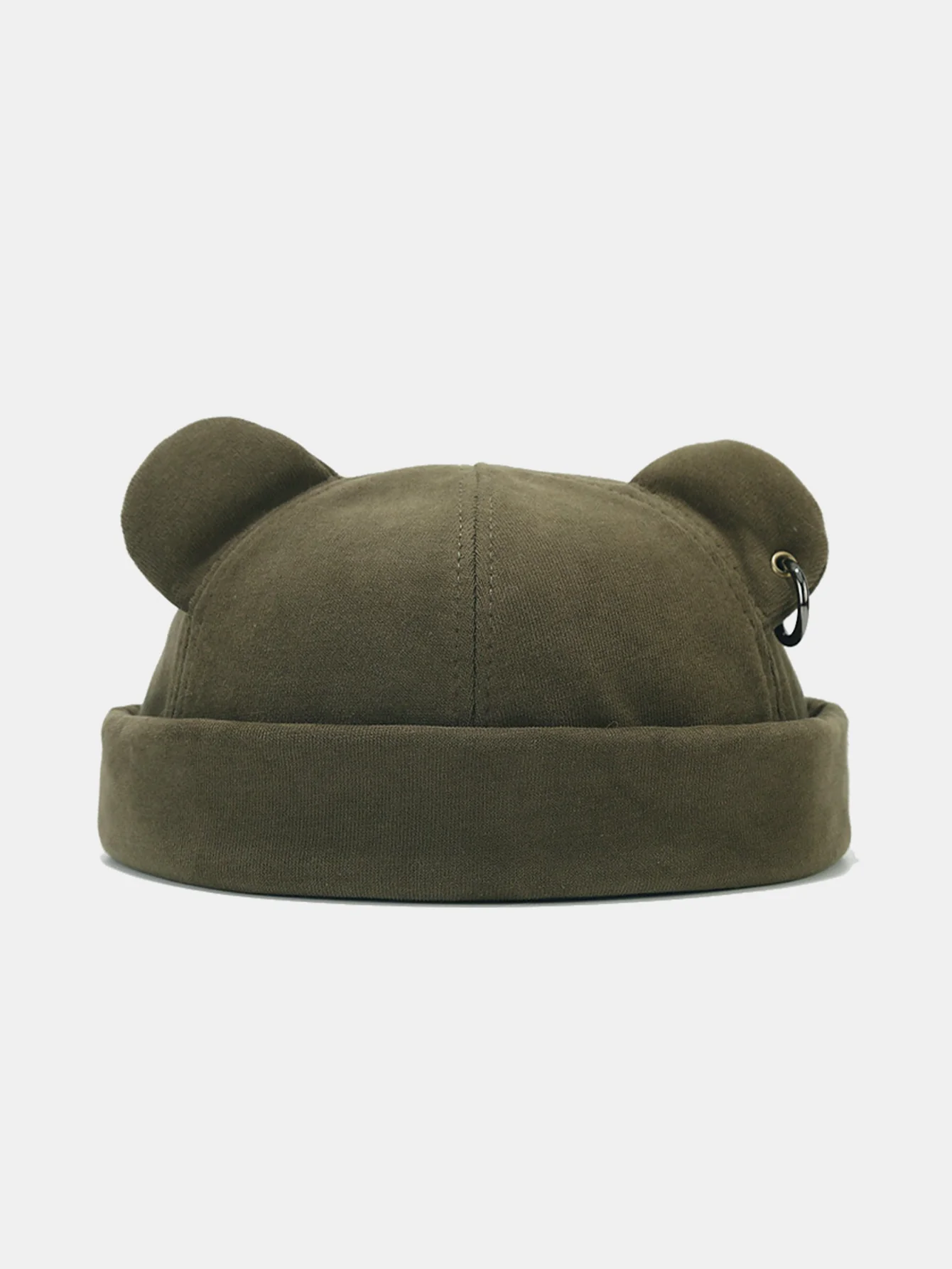Adjustable Unisex Beanie Hat With Bear Ear Design - Image 3