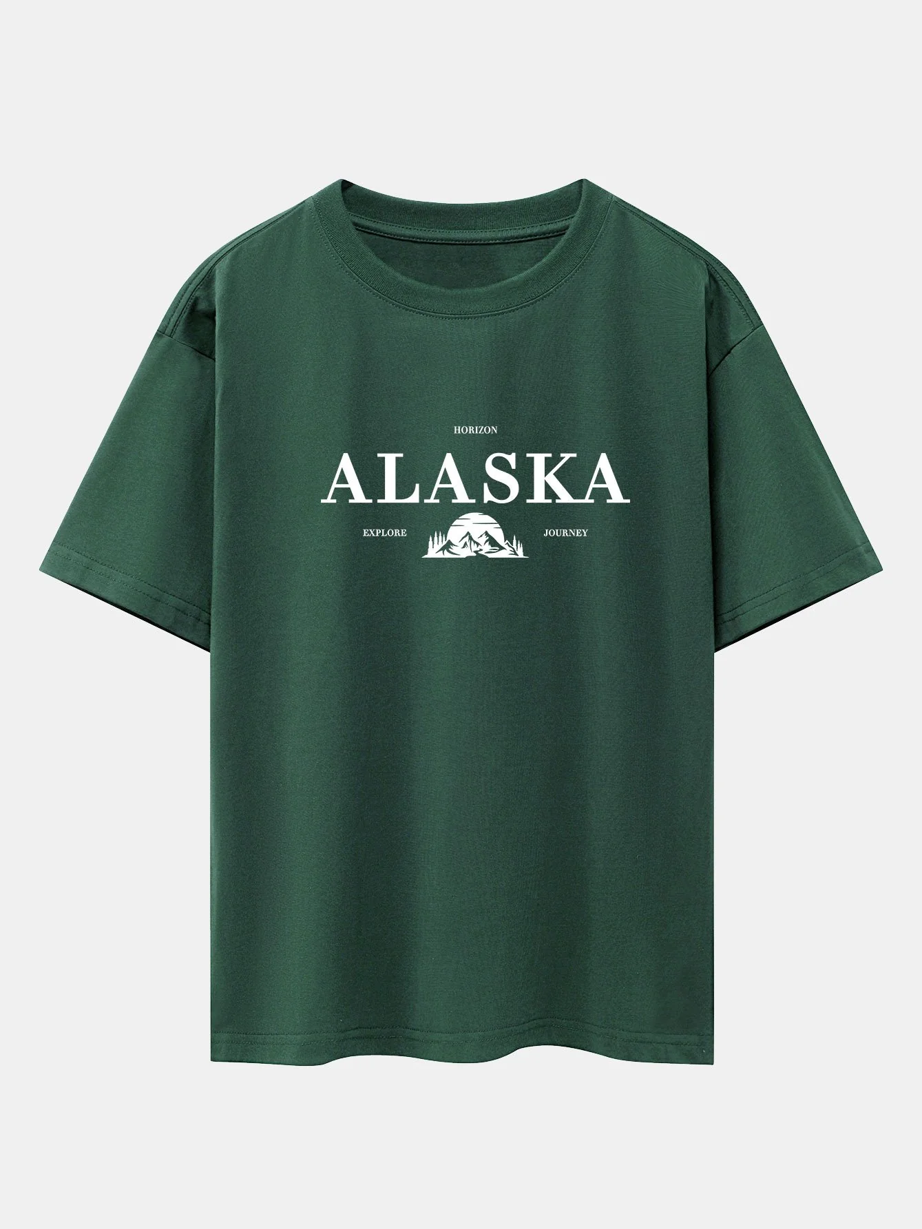 Alaska Slogan Print Drop Shoulder Oversize T-Shirt