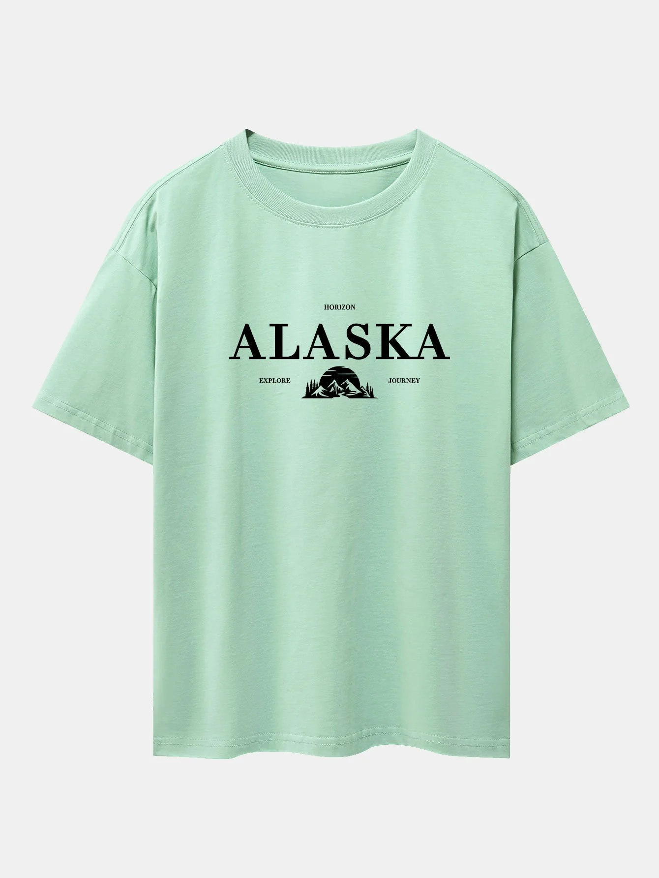 Alaska Slogan Print Drop Shoulder Oversize T-Shirt - Image 10