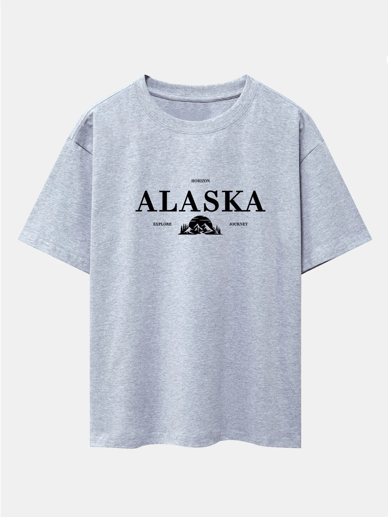 Alaska Slogan Print Drop Shoulder Oversize T-Shirt - Image 12