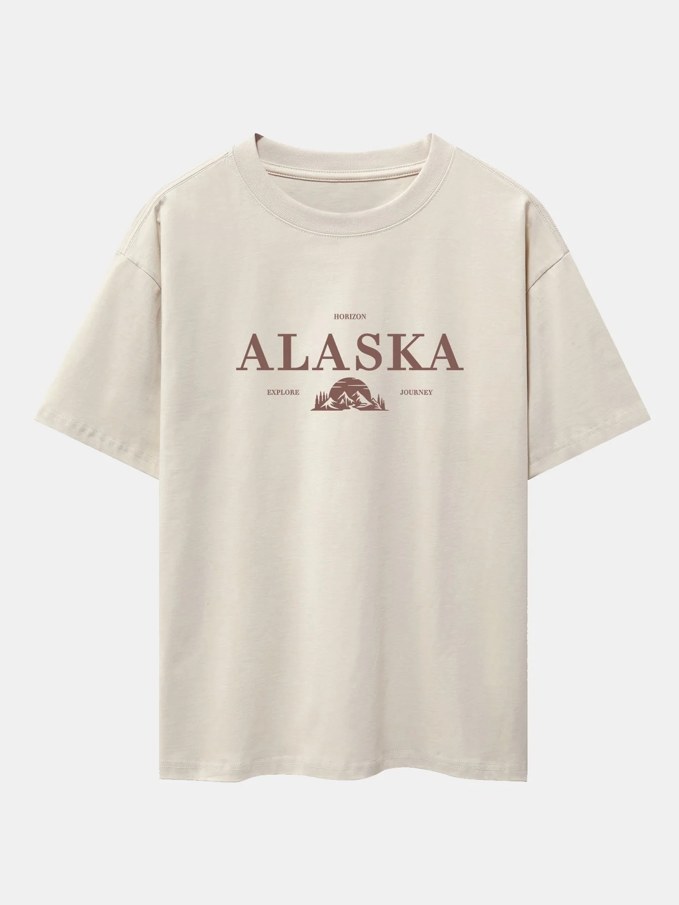 Alaska Slogan Print Drop Shoulder Oversize T-Shirt - Image 2