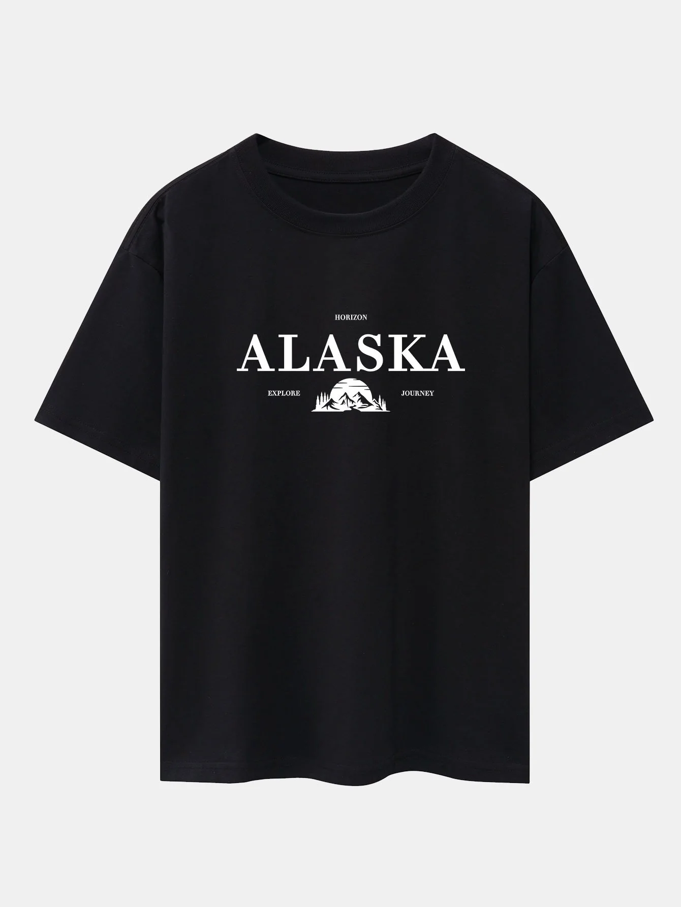 Alaska Slogan Print Drop Shoulder Oversize T-Shirt - Image 3