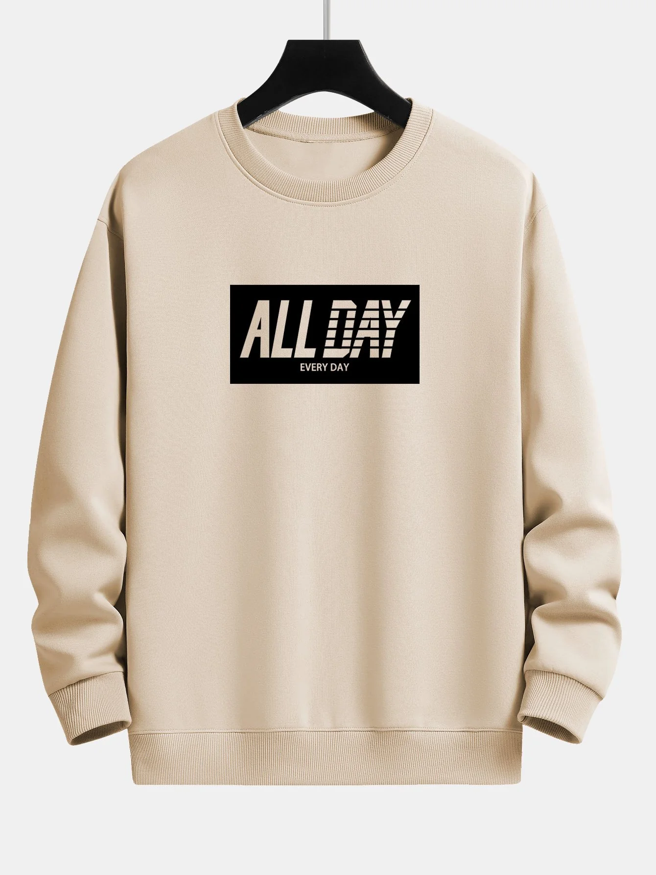 All Day Slogan Print Relax Fit Sweatshirt - Image 4