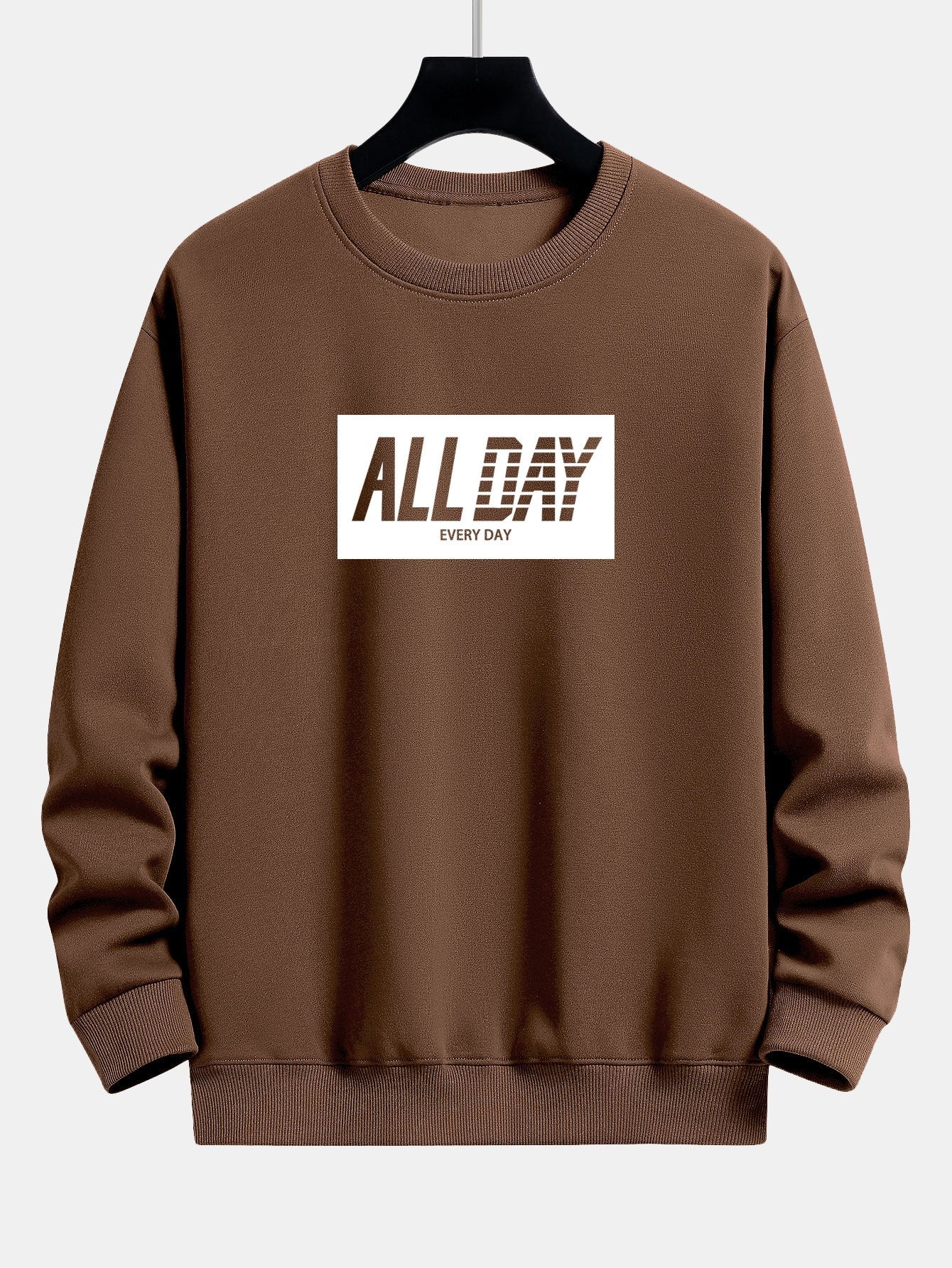 All Day Slogan Print Relax Fit Sweatshirt - Image 8