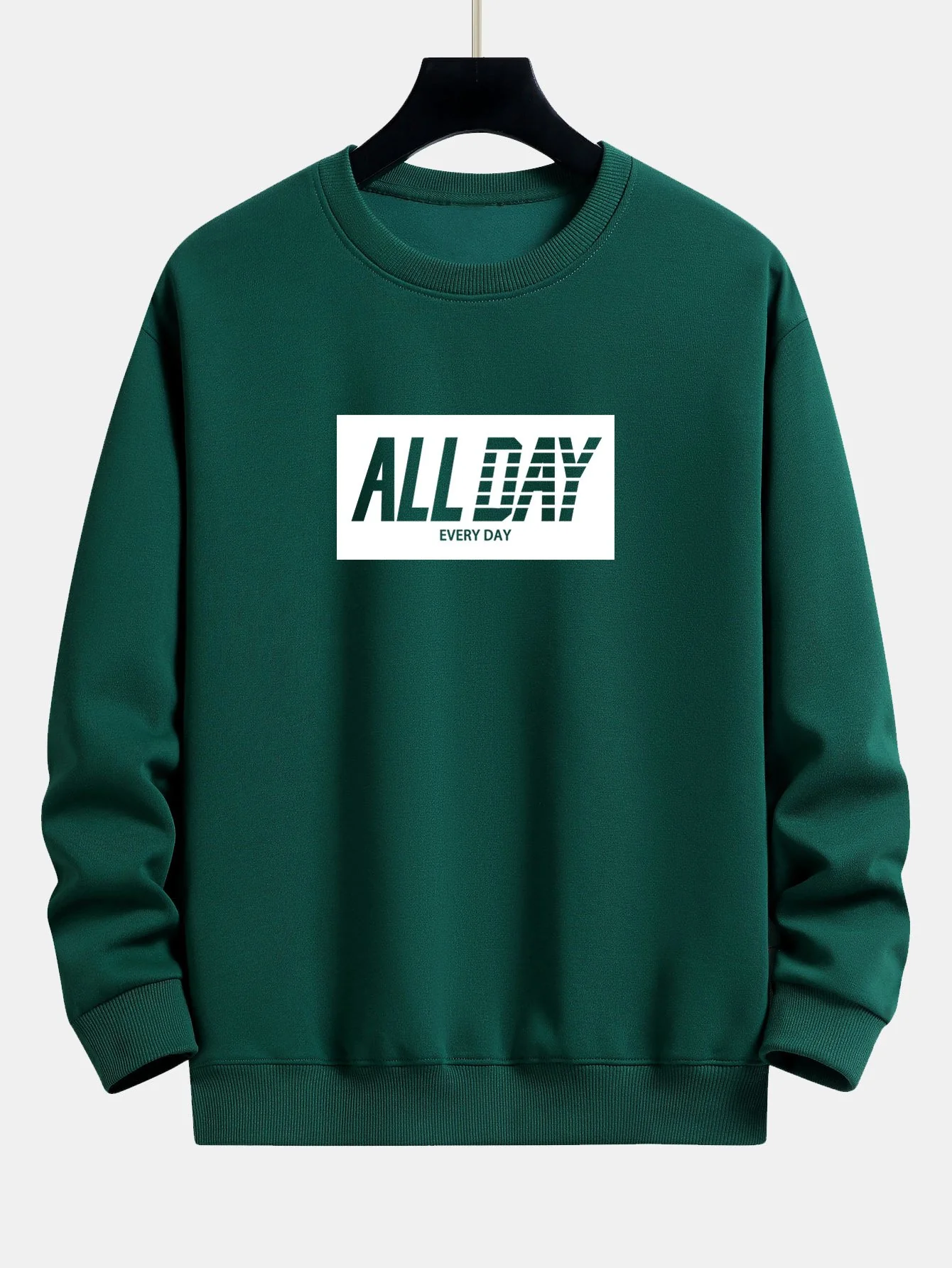 All Day Slogan Print Relax Fit Sweatshirt - Image 9