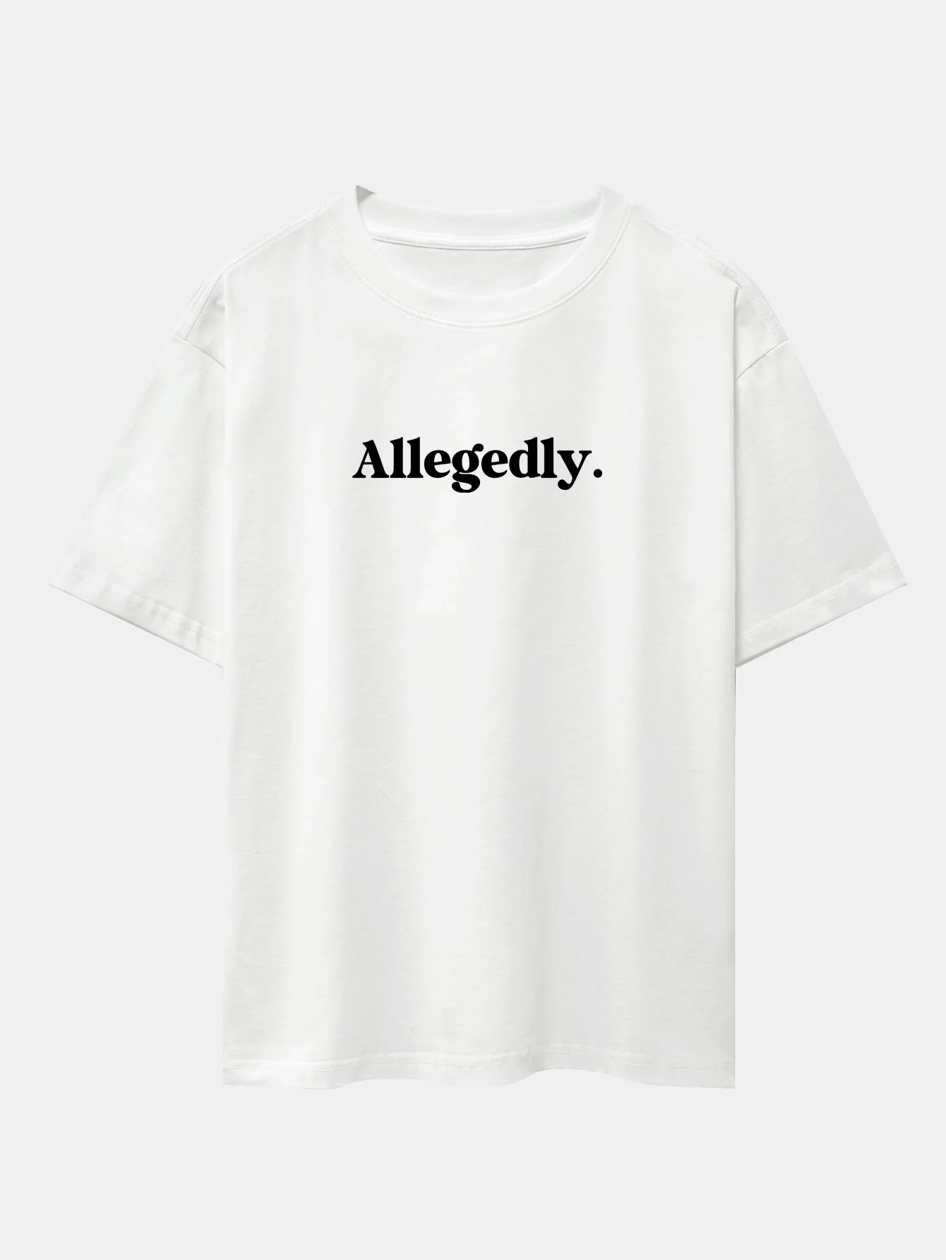Angeblich Print Drop-Shoulder Oversize T-Shirt - Image 2