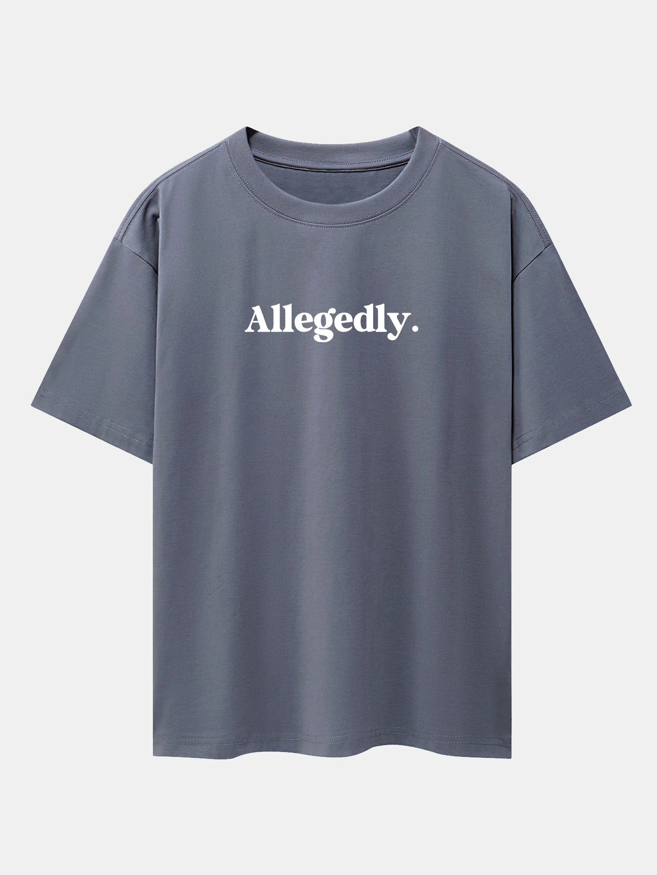 Angeblich Print Drop-Shoulder Oversize T-Shirt - Image 5