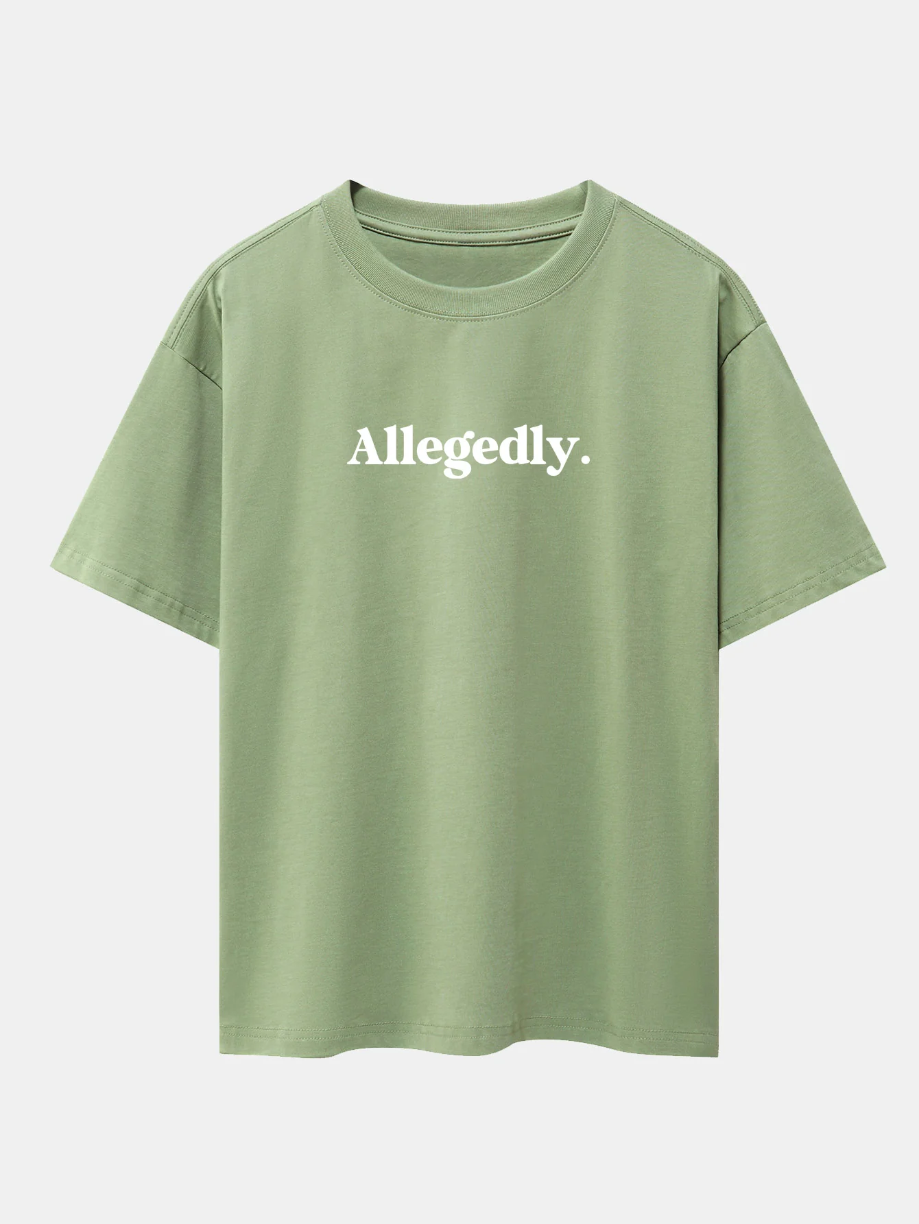 Angeblich Print Drop-Shoulder Oversize T-Shirt - Image 7