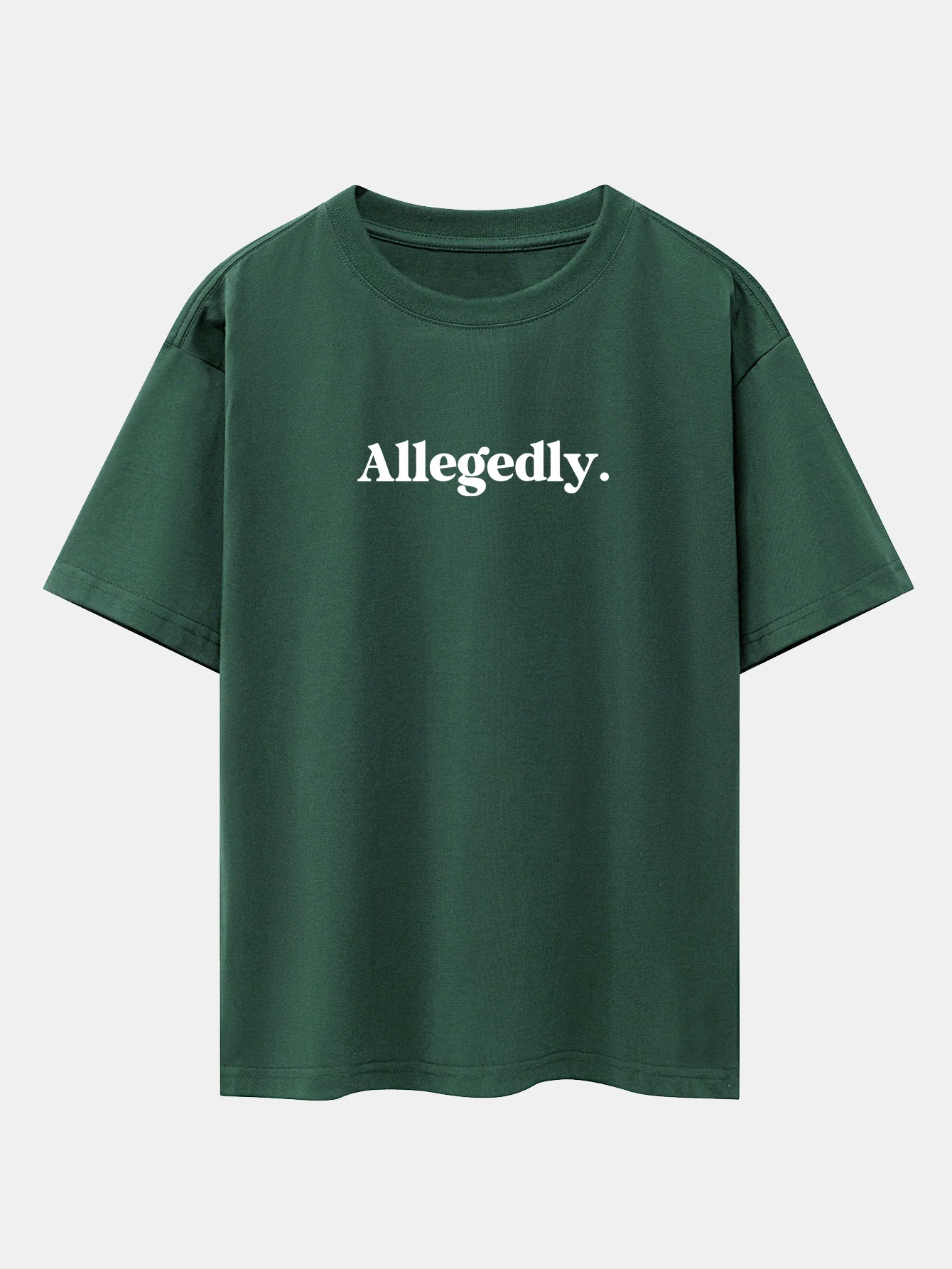 Angeblich Print Drop-Shoulder Oversize T-Shirt - Image 8