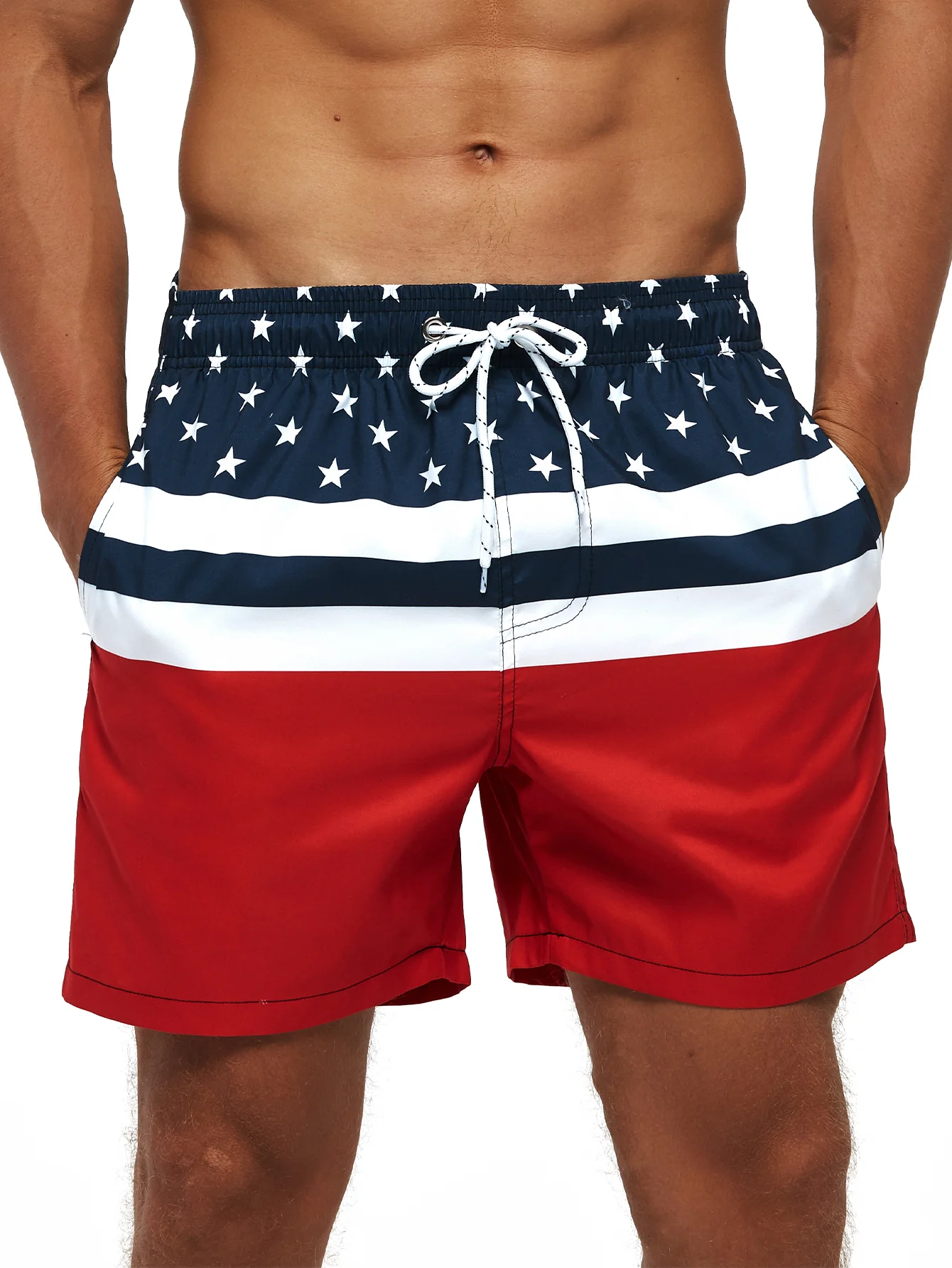 Bade-Shorts mit Stars-and-Stripes-Muster - Image 2