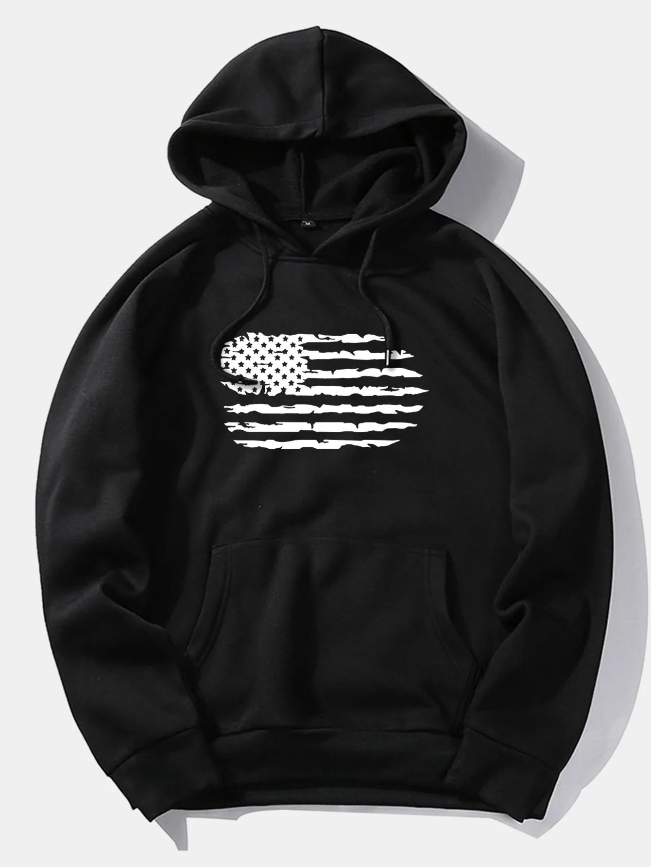 Amerikanische Flagge Druck Hoodie - Image 10
