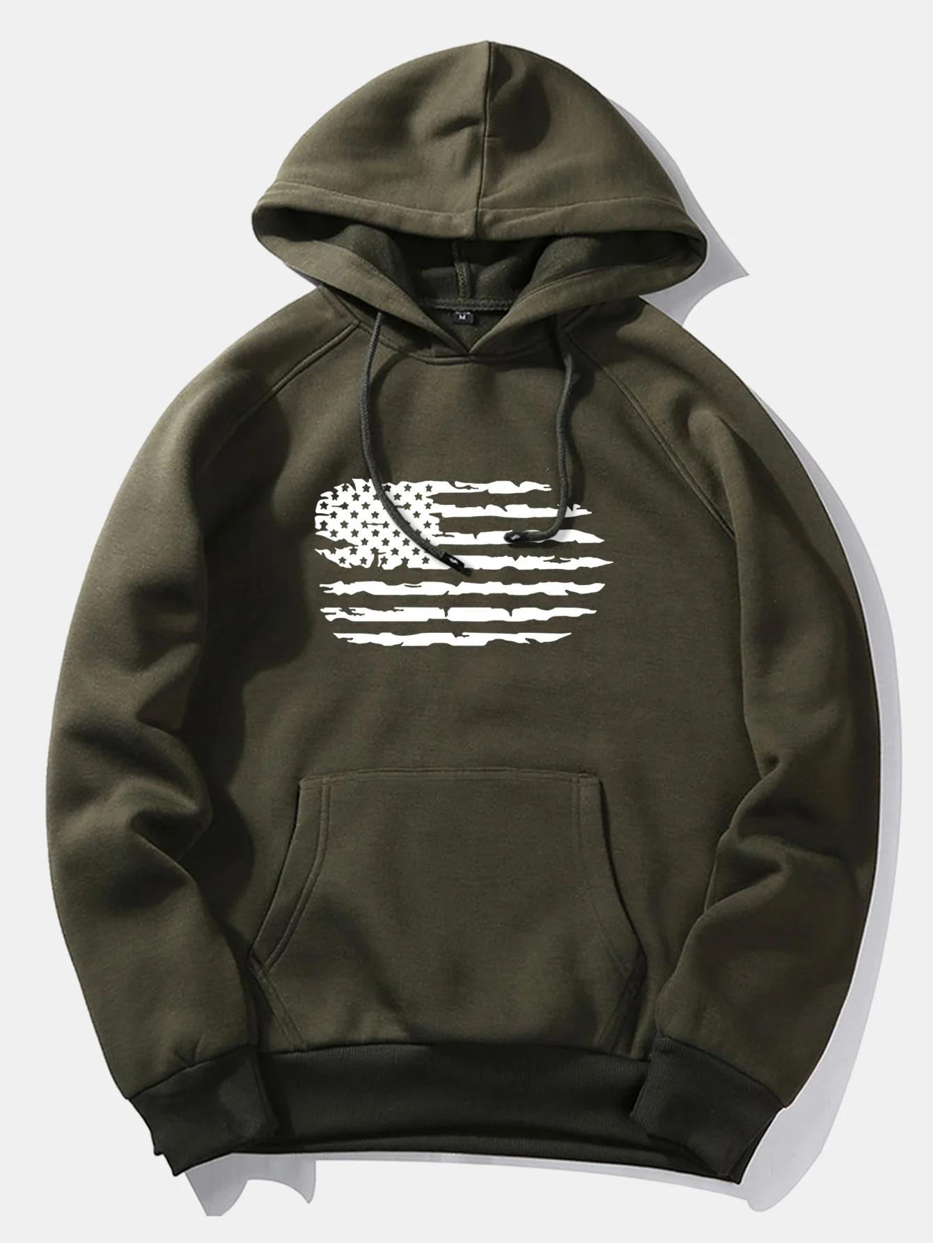 Amerikanische Flagge Druck Hoodie - Image 12
