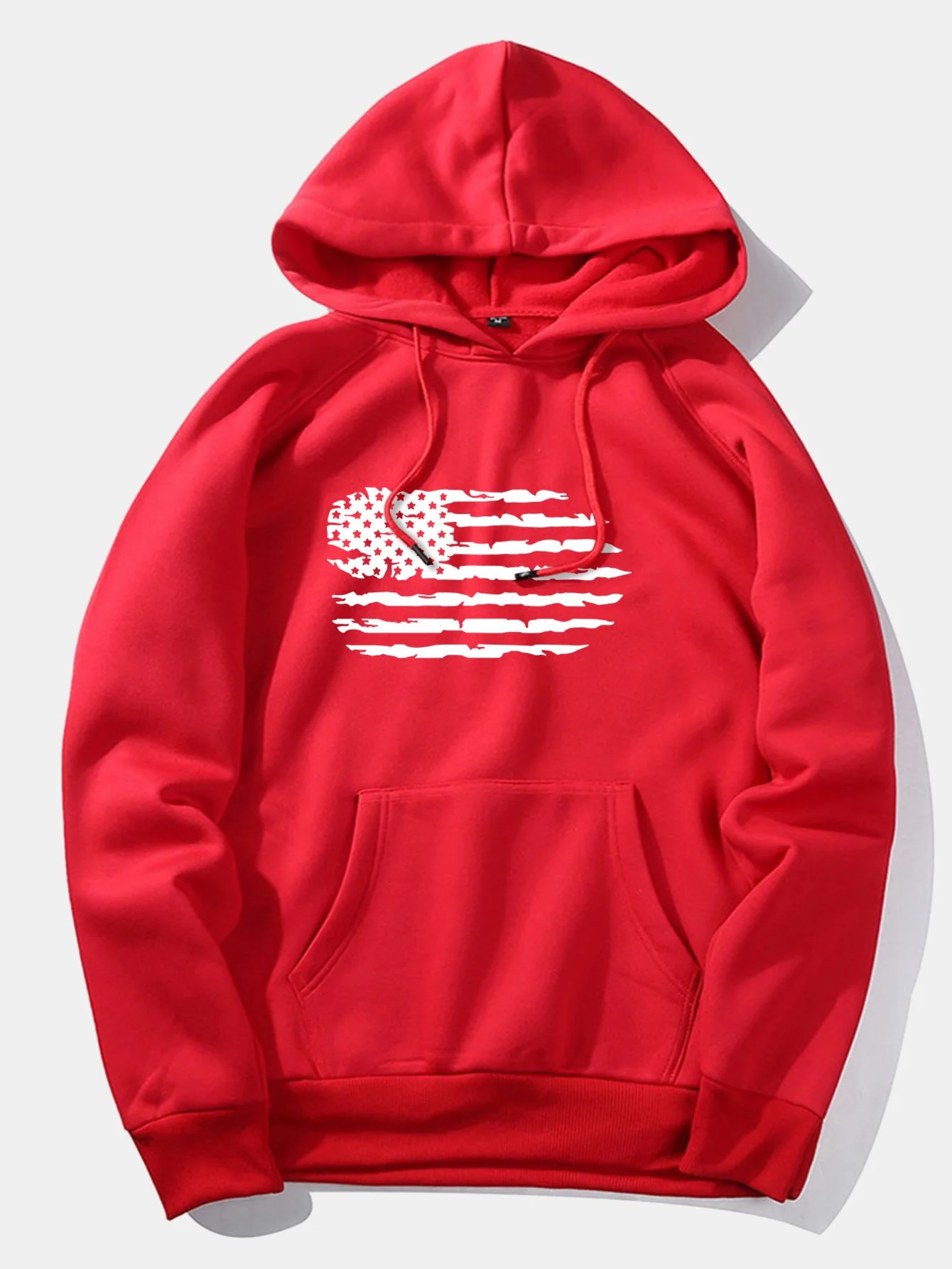 Amerikanische Flagge Druck Hoodie - Image 6