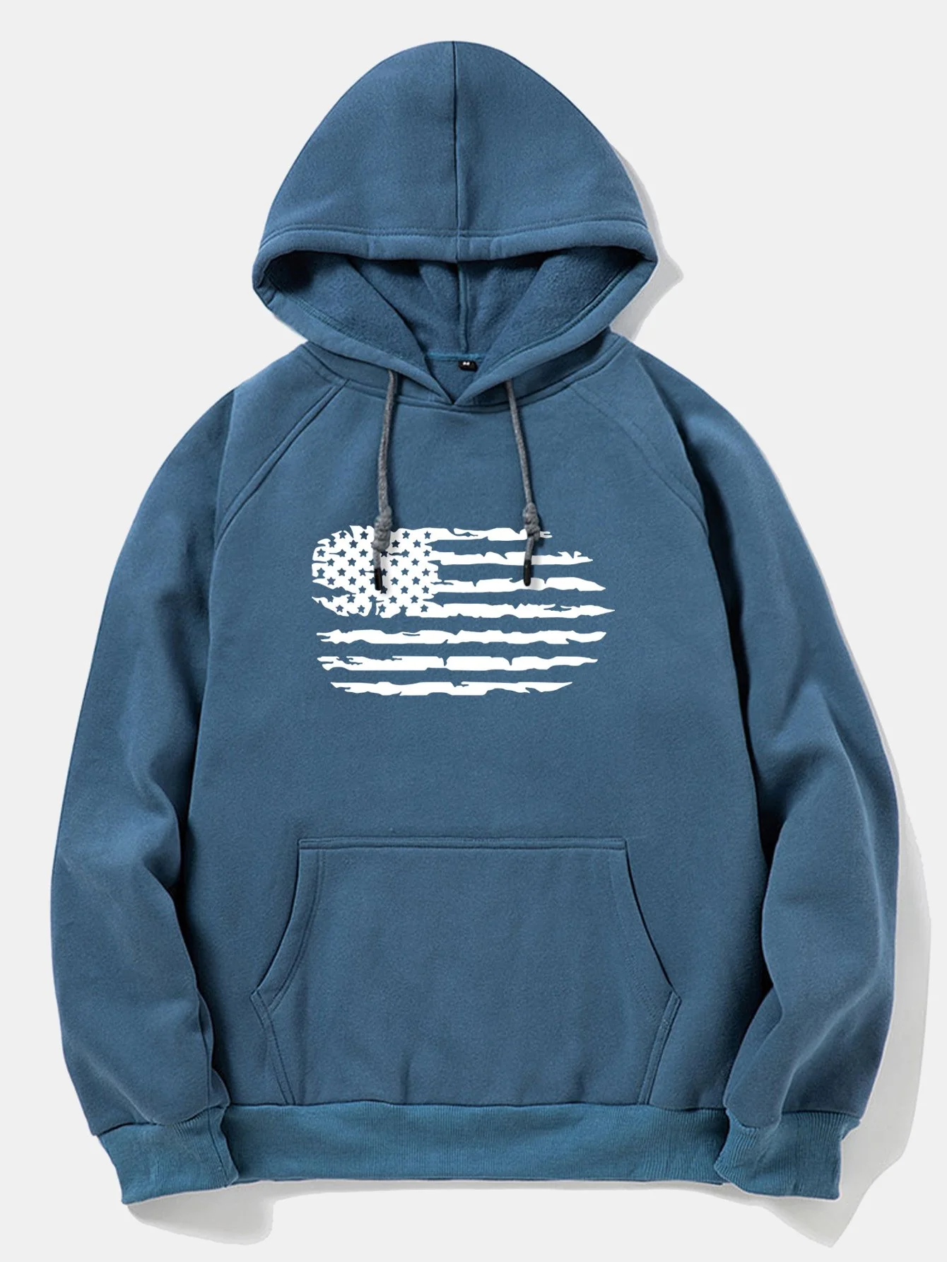 Amerikanische Flagge Druck Hoodie - Image 9
