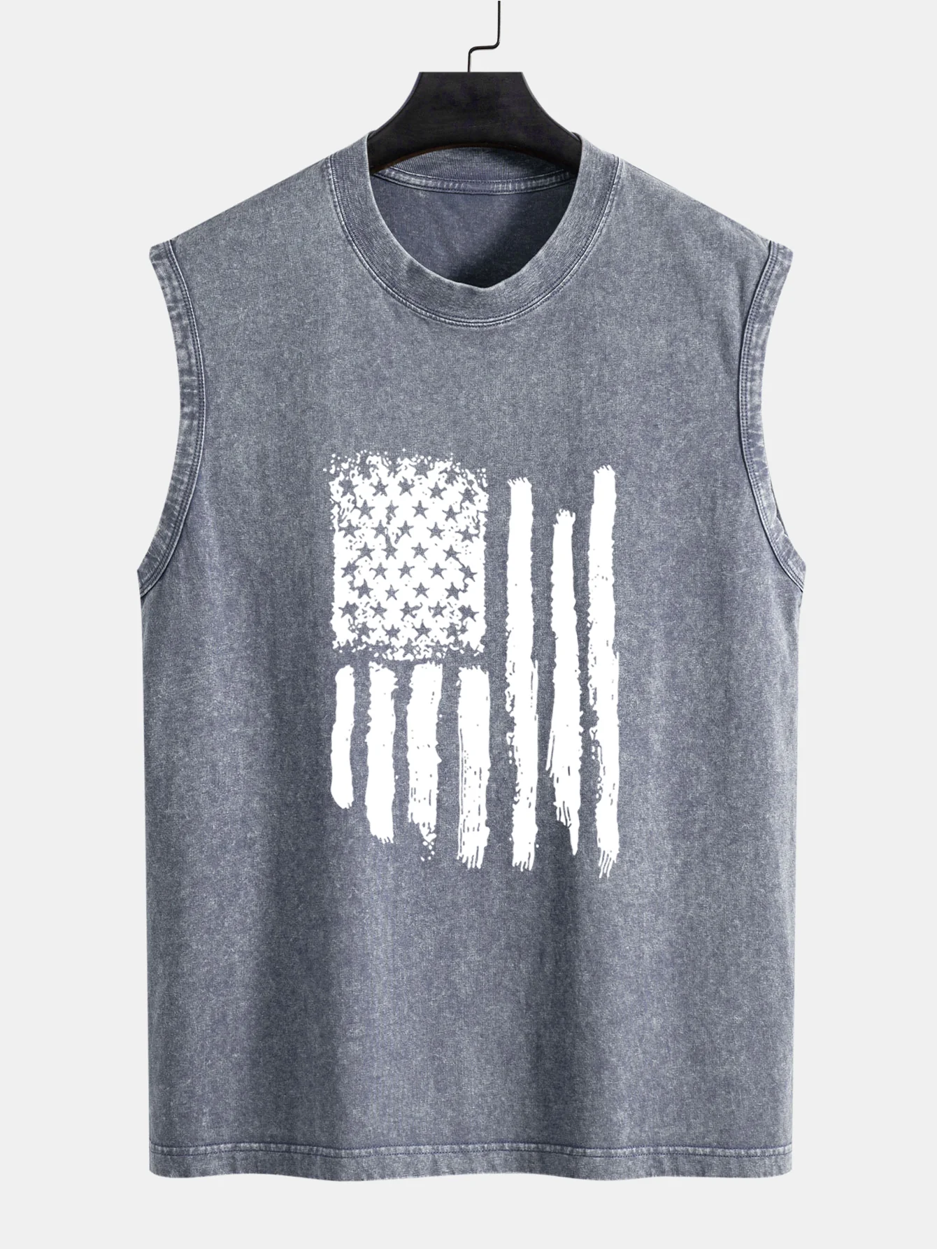 Tanktop mit amerikanischer Flagge, gewaschen und im Used-Look - Image 2